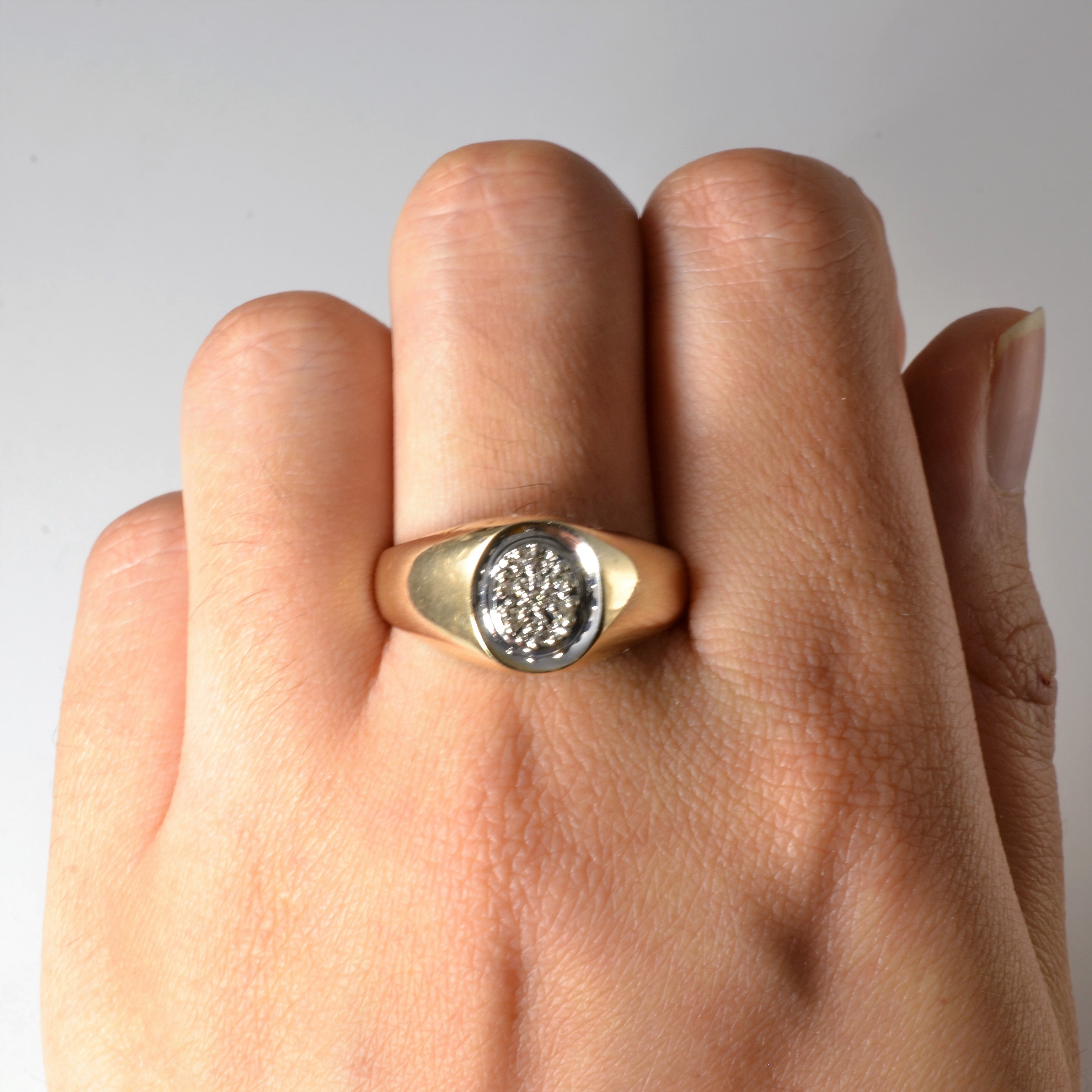 Pave Oval Shape Diamond Ring | 0.05ctw | SZ 9.75 |