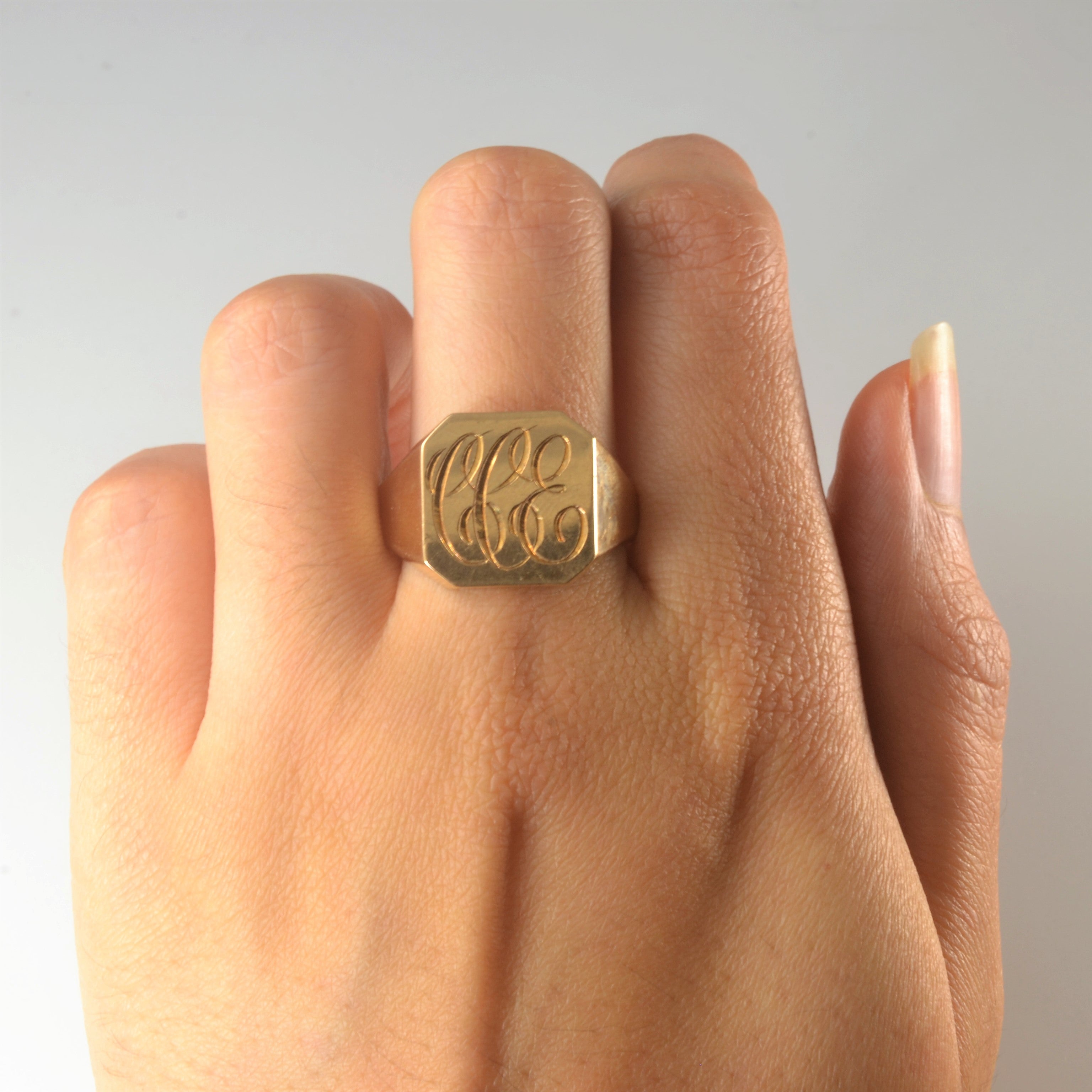 Initial 'CCE' Signet Ring | SZ 12 |