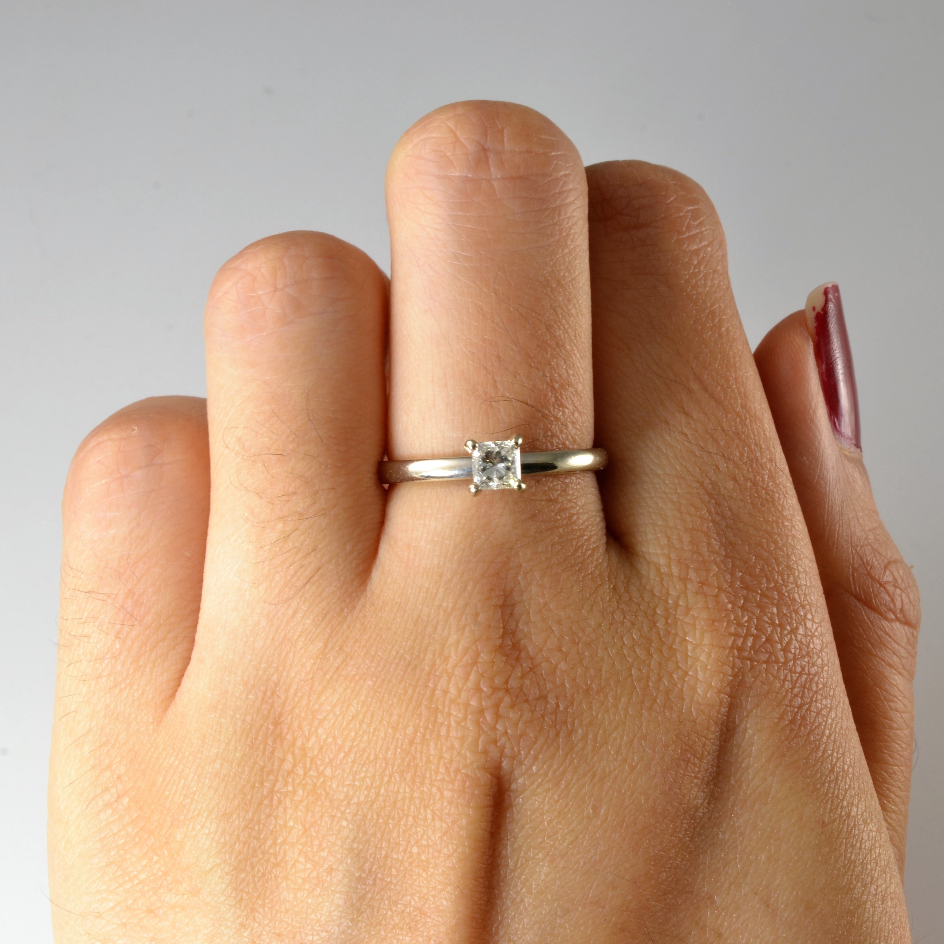 Solitaire Princess Diamond Ring | 0.31ct | SZ 7 |