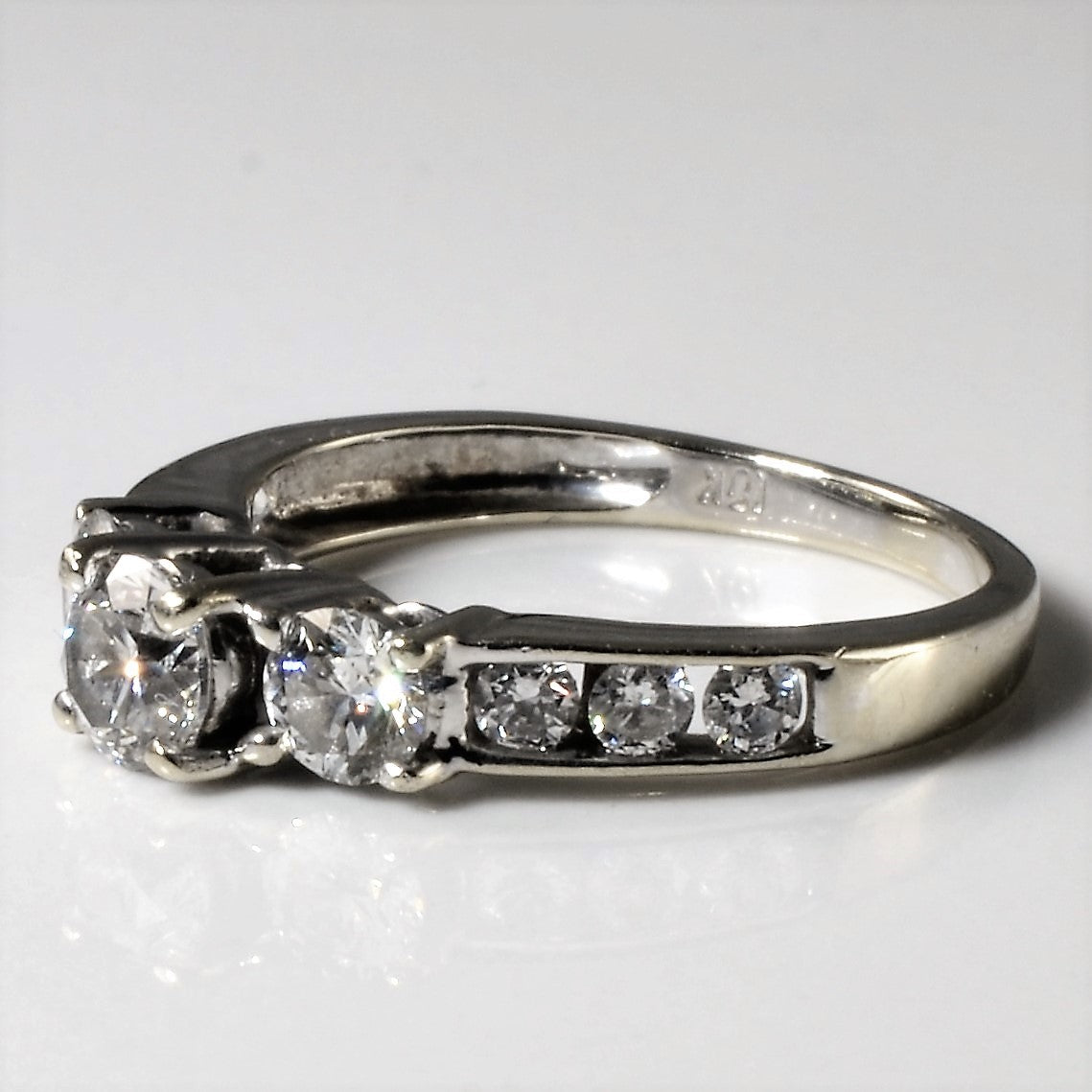 Three Stone Diamond 10k Ring | 0.92ctw| SZ 5.25 |