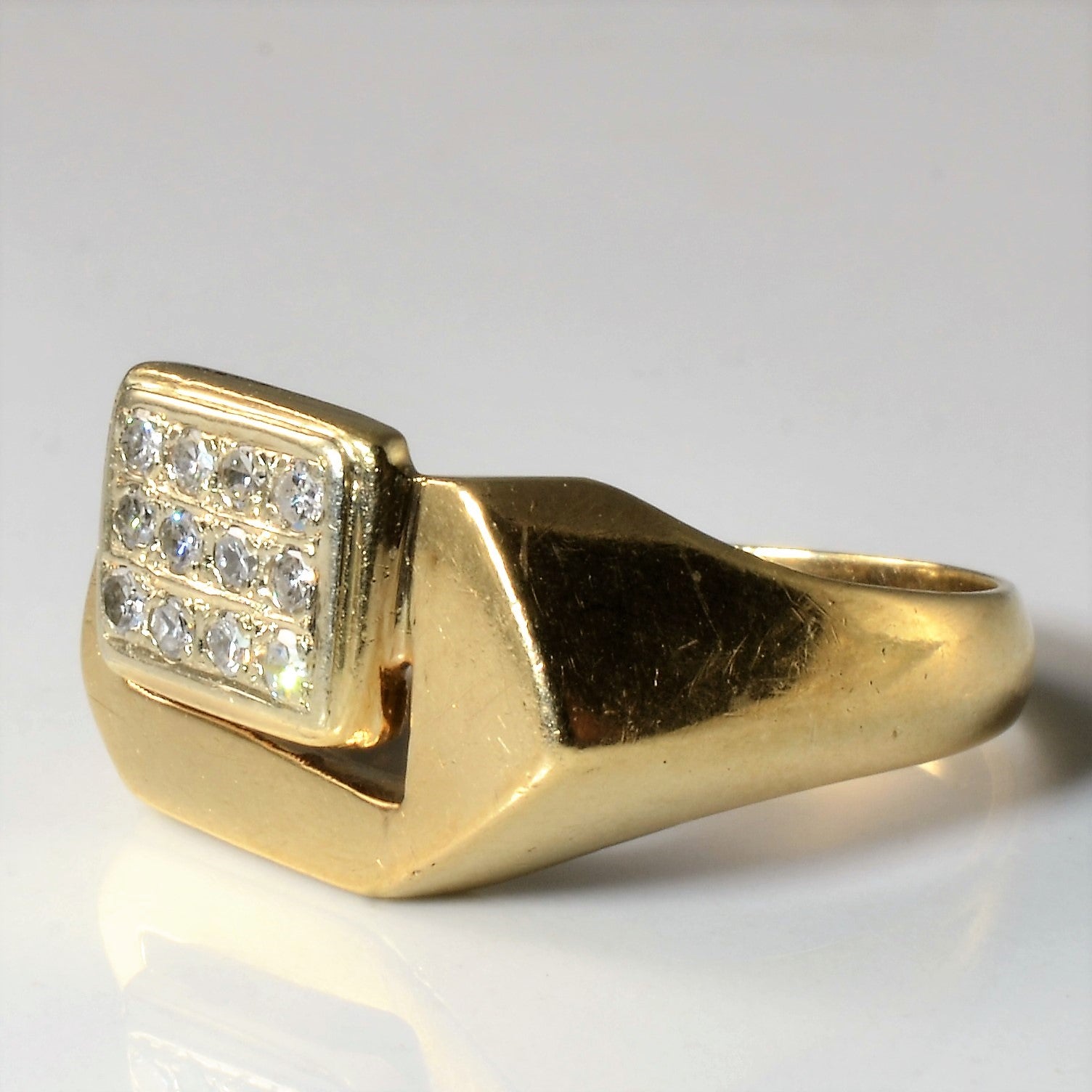 Abstract Diamond Grid Ring | 0.21ctw | SZ 8.75 |