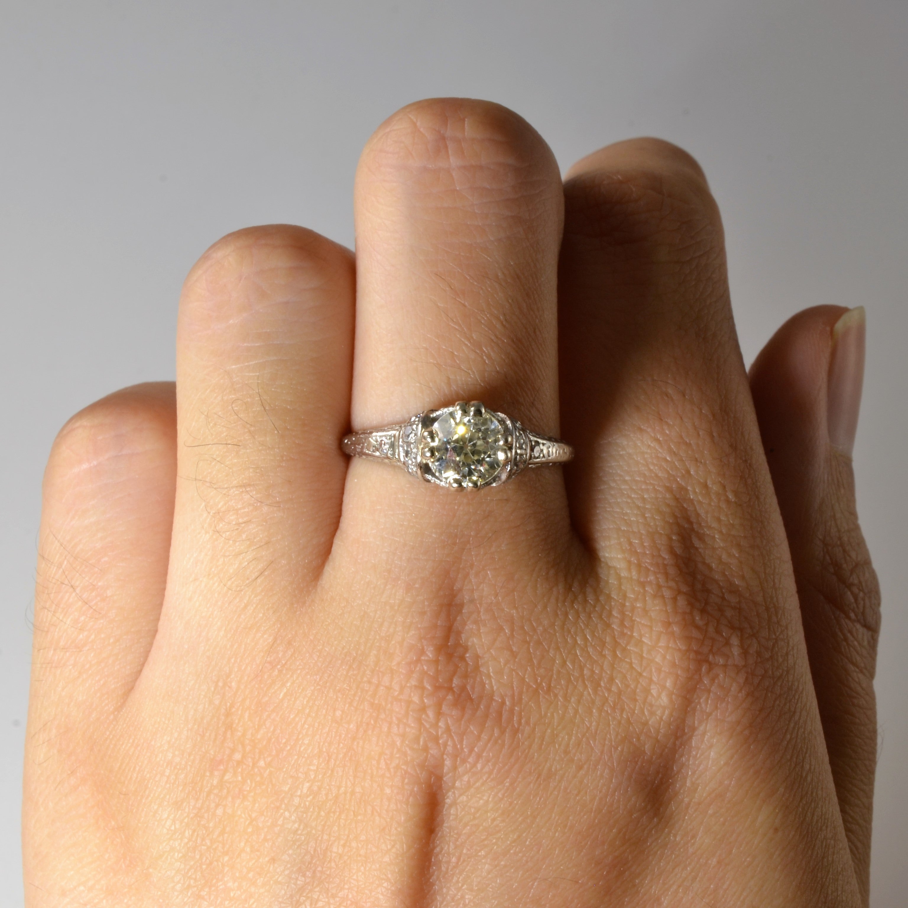 Art Deco Old European Cut Engagement Ring| 1.20ctw | SZ 6.75 |