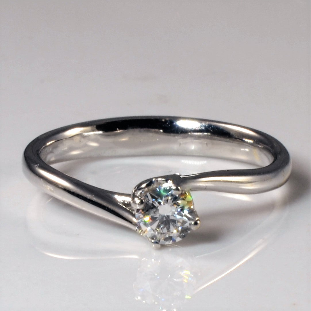Bypass Solitaire Diamond Ring | 0.17ct | SZ 4.25 |