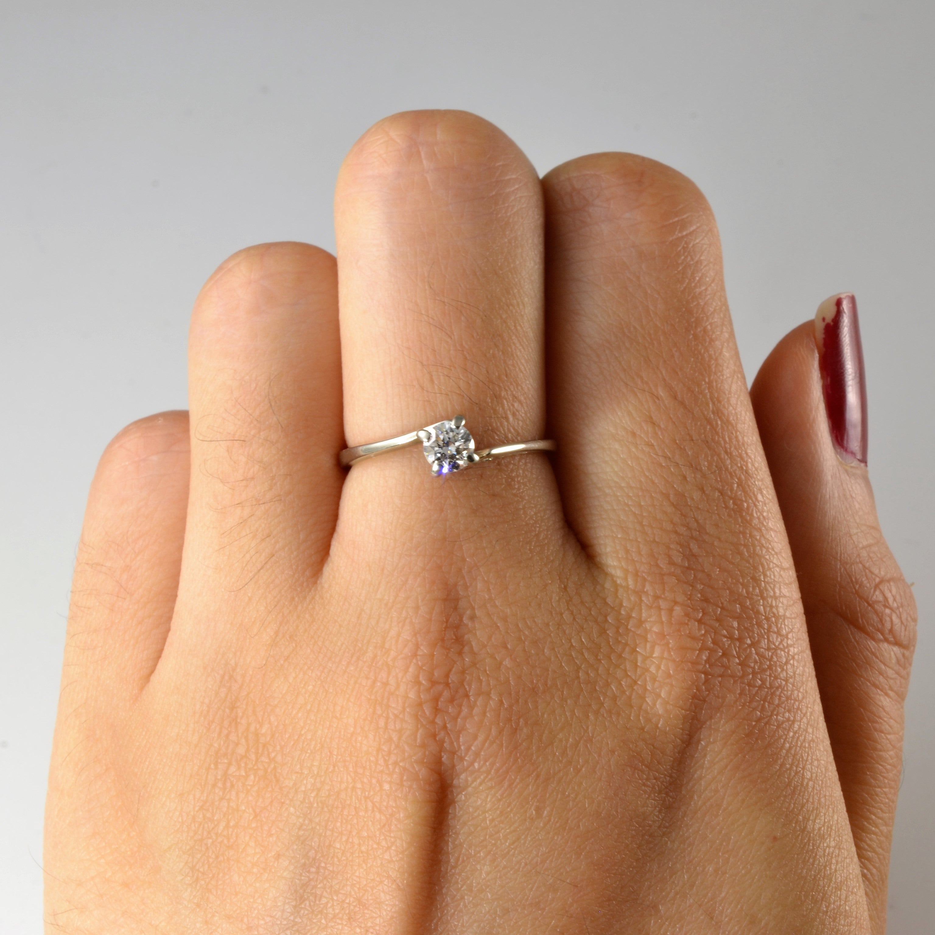 Bypass Solitaire Diamond Ring | 0.25ct | SZ 6.5 |