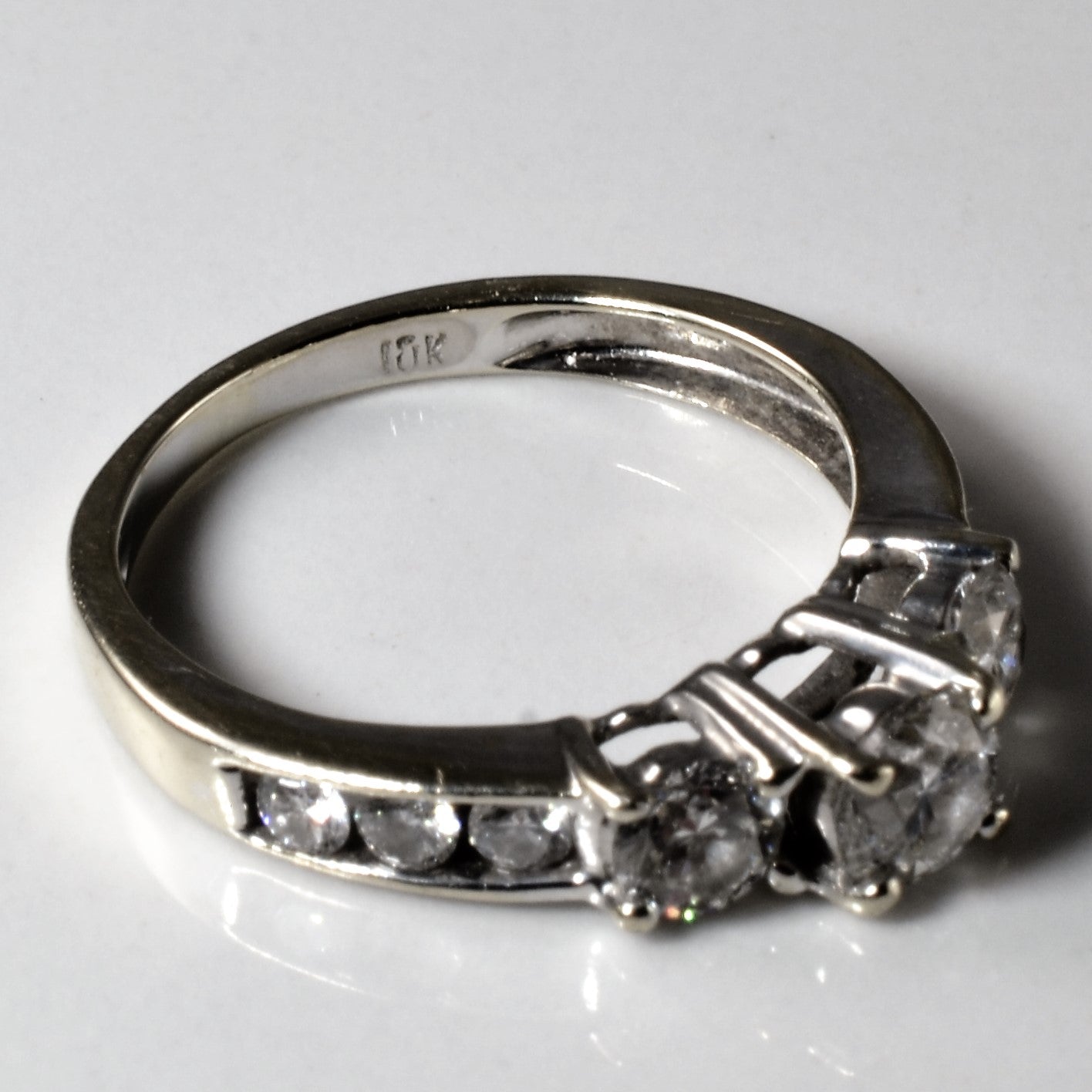 Three Stone Diamond 10k Ring | 0.92ctw| SZ 5.25 |