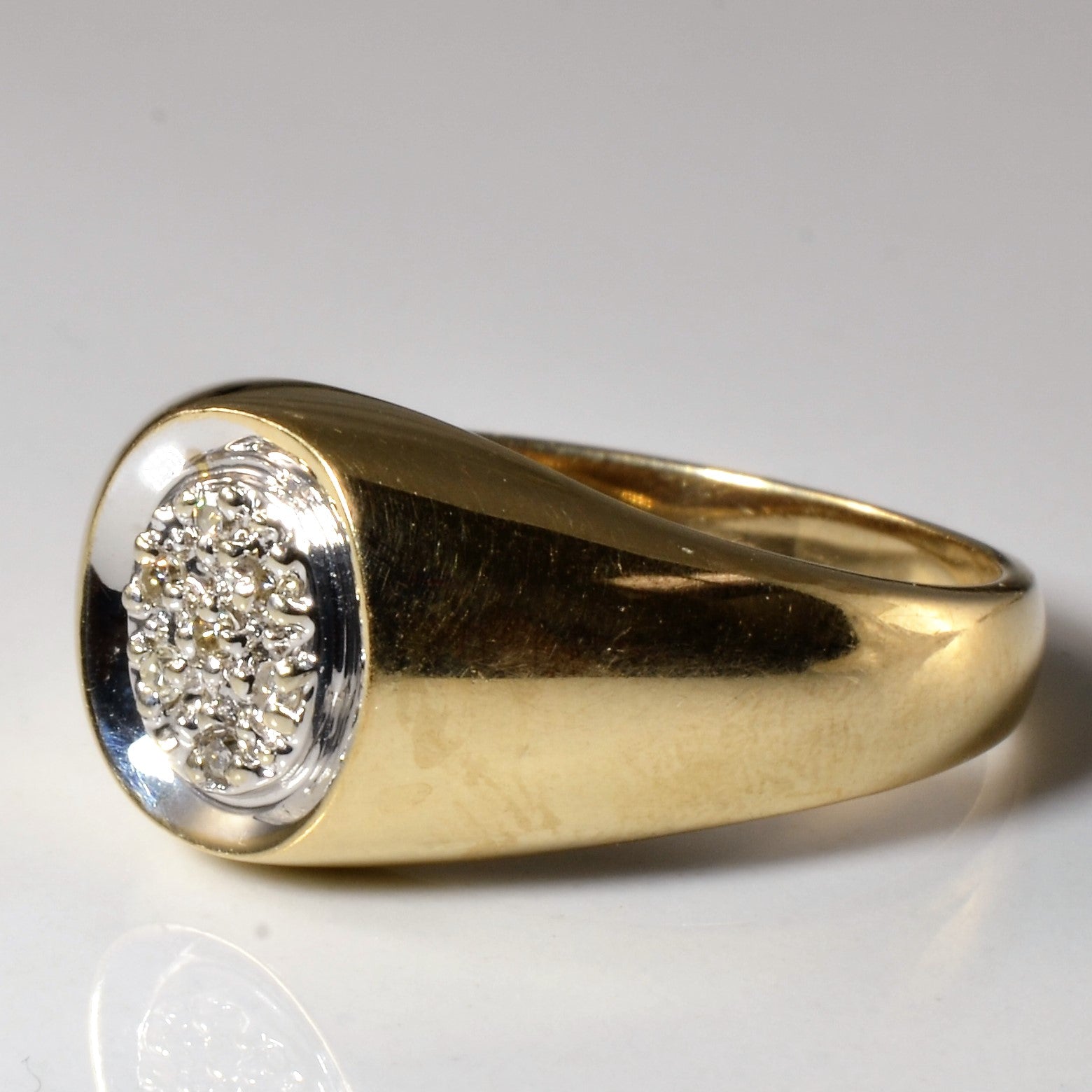Pave Oval Shape Diamond Ring | 0.05ctw | SZ 9.75 |
