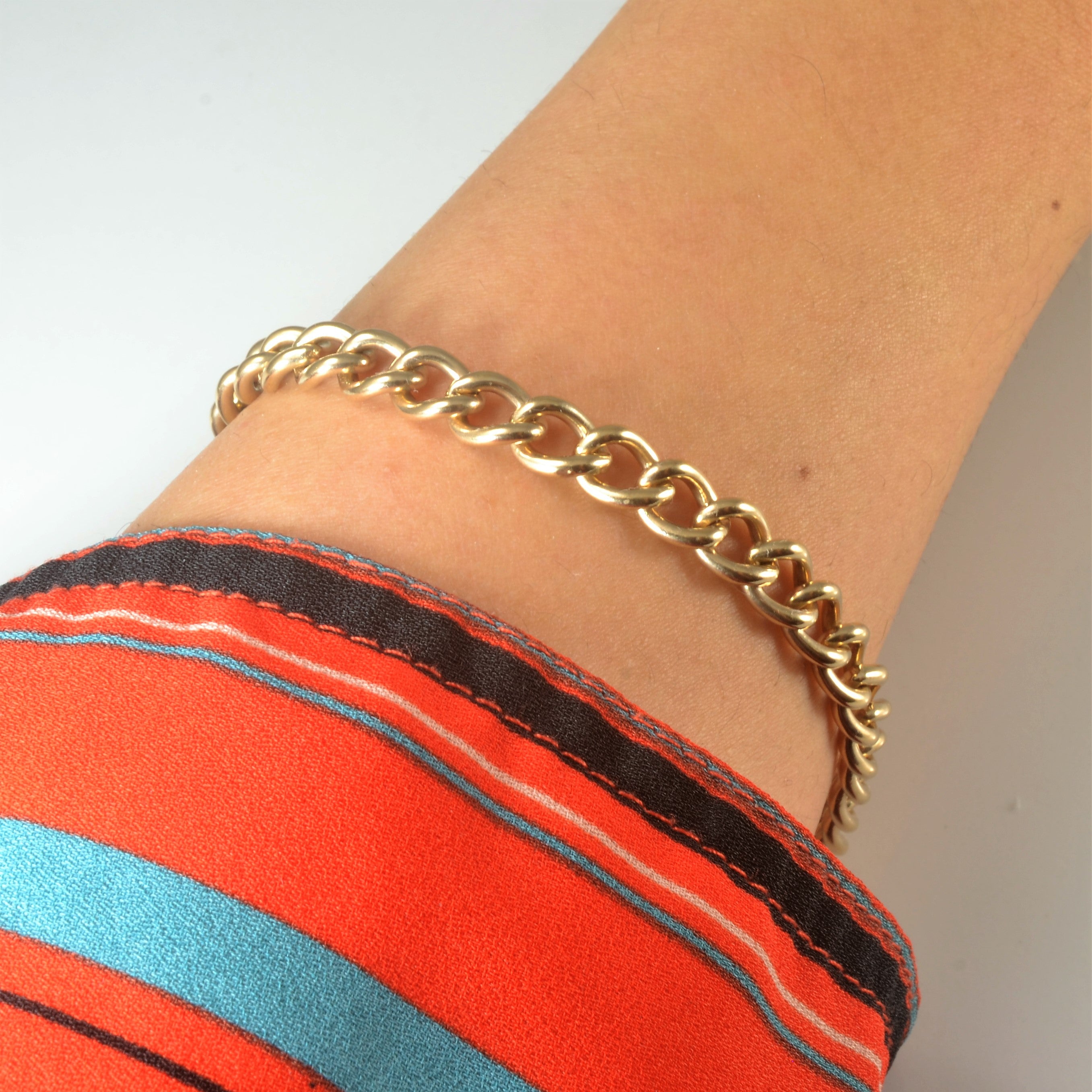 Yellow Gold Cable Chain Bracelet | 7.5"|