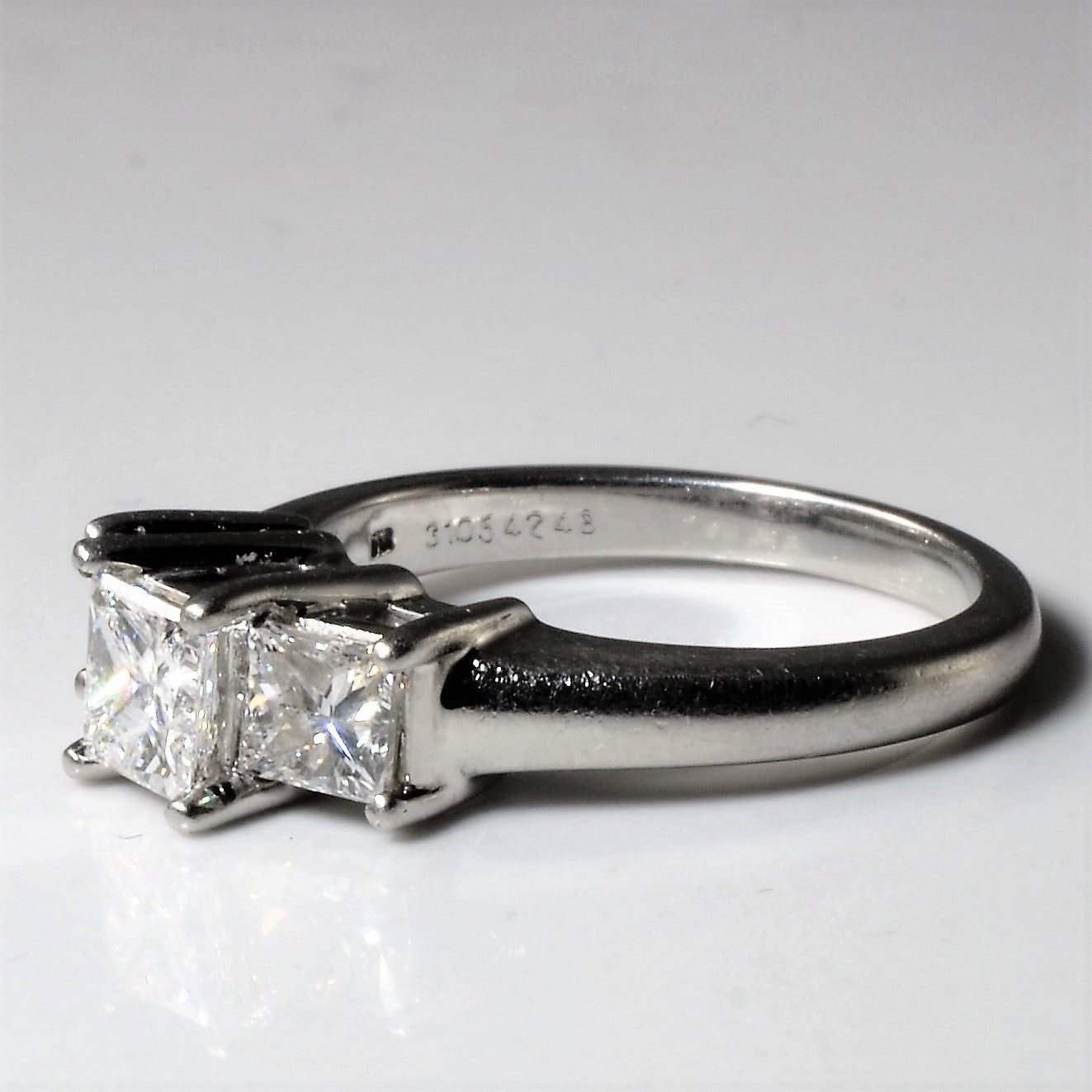 Three Stone Princess Diamond Ring | 1.53ctw | SZ 6.75 |