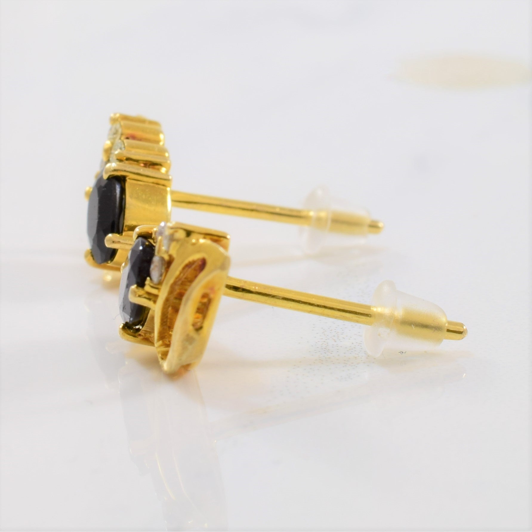 Sapphire & Diamond Stud Earrings | 0.06ctw, 1.00ctw |