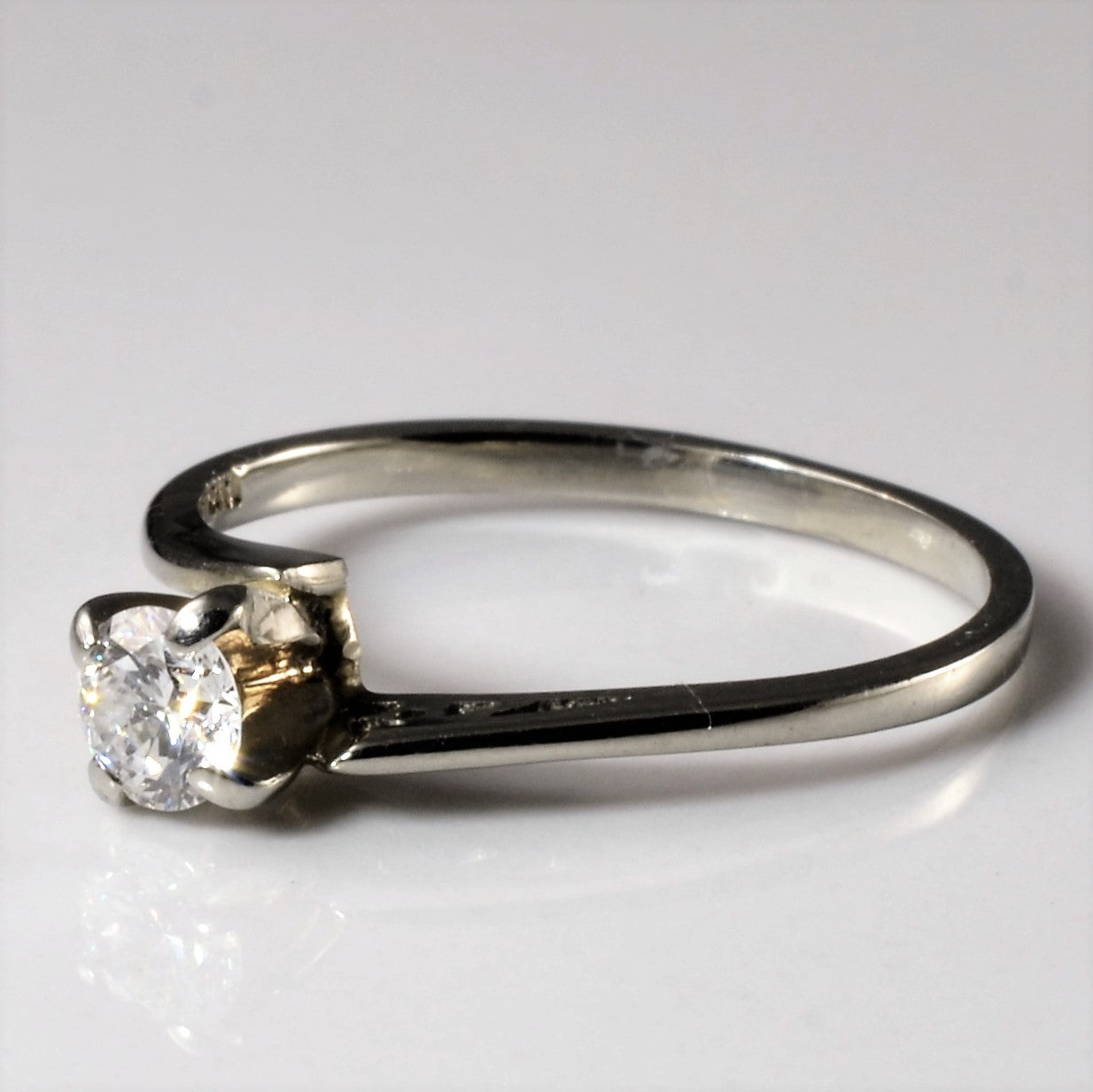Bypass Solitaire Diamond Ring | 0.25ct | SZ 6.5 |