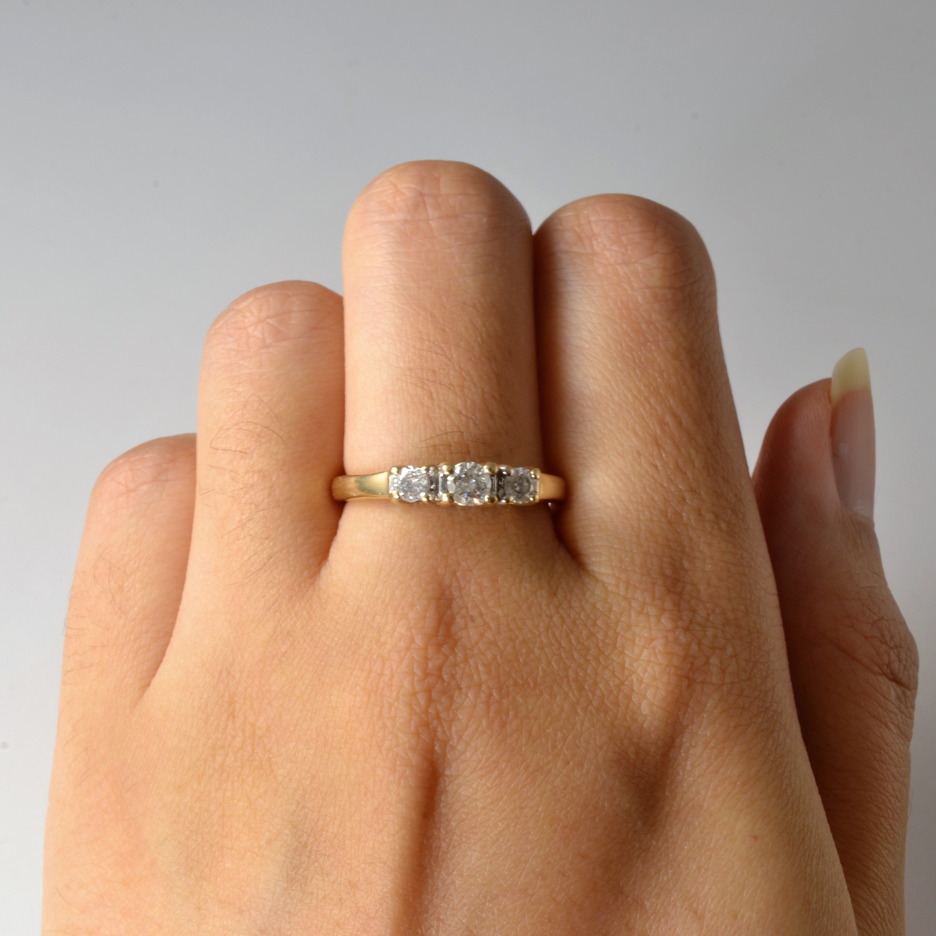 Three Stone Diamond Ring | 0.42ctw | SZ 8 |