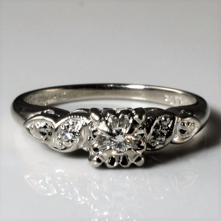 Three Stone Illusion Diamond Ring | 0.07ctw | SZ 5.75 |