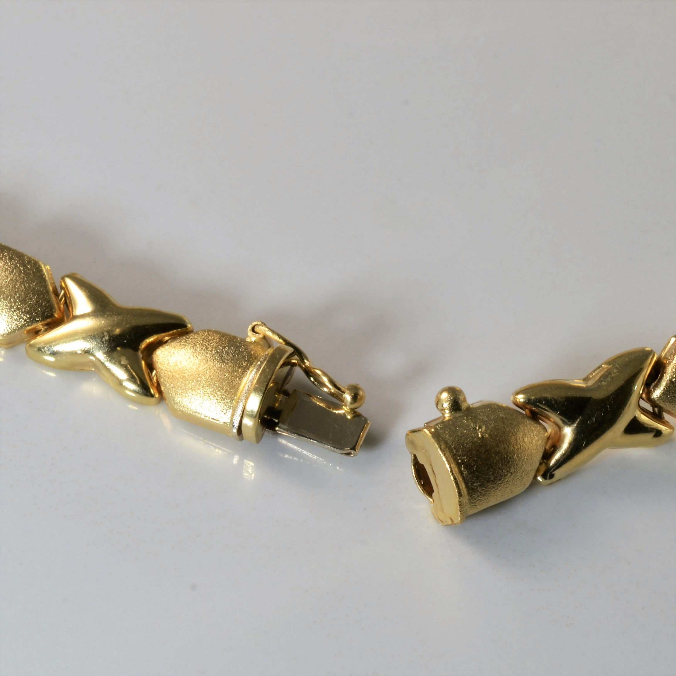 Collier à maillons croisés en or jaune 14 carats | 45,7 cm |