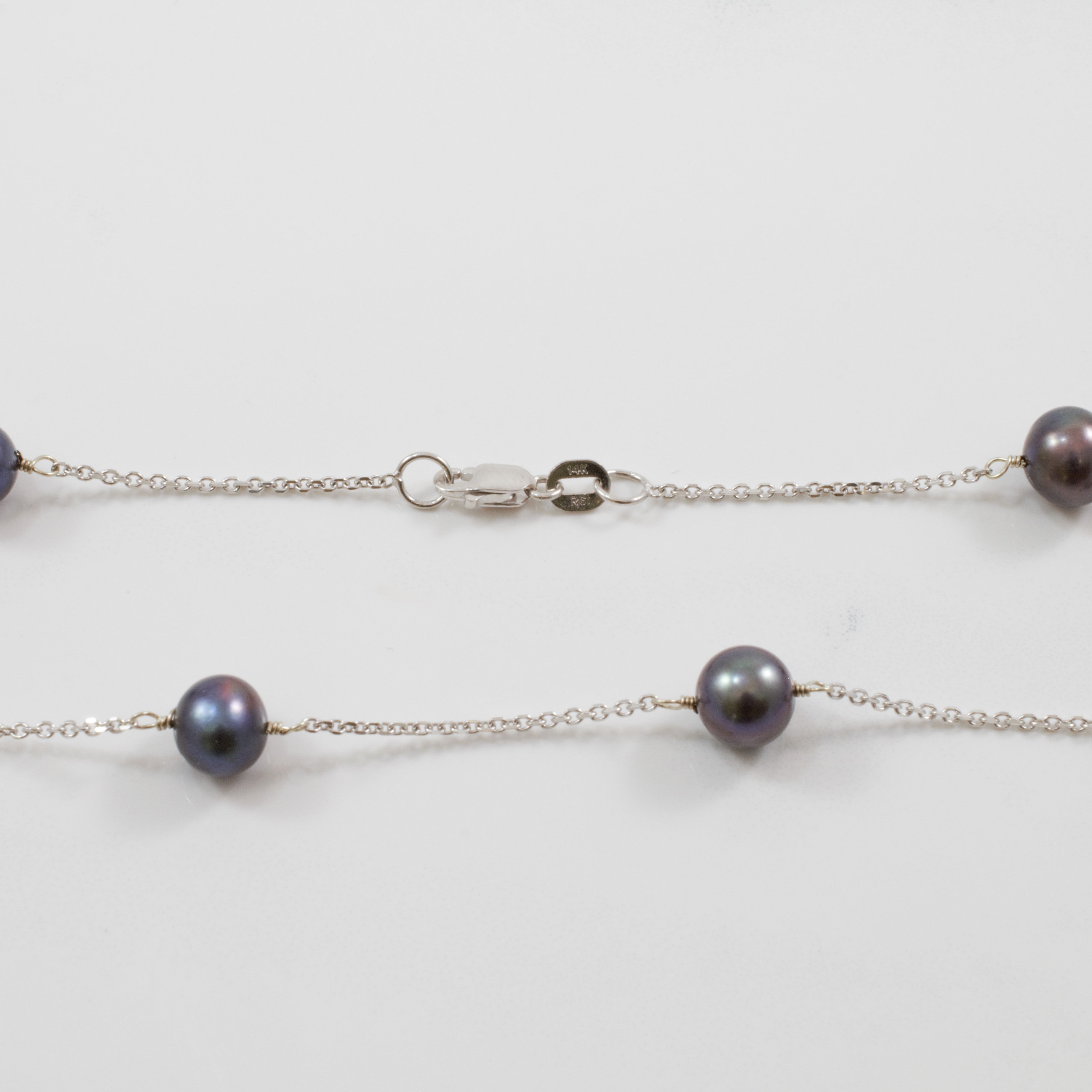 Wire Wrapped Black Pearl Necklace | SZ 16" |