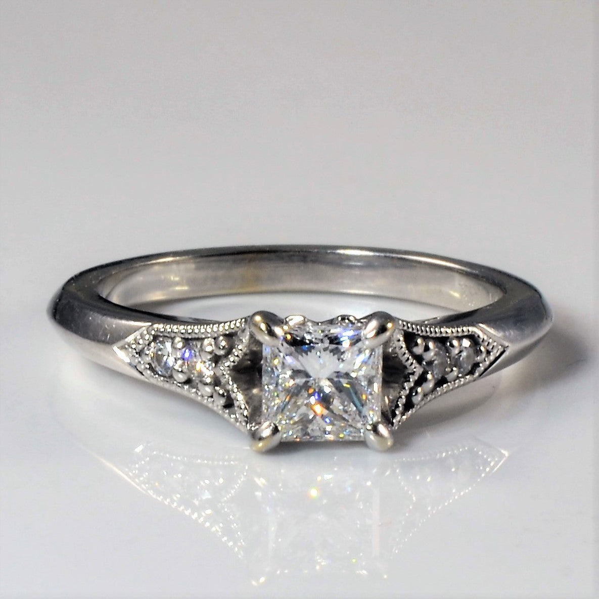 James Allen' Art Deco Inspired Engagement Ring | 0.56ctw | SZ 5.75 |