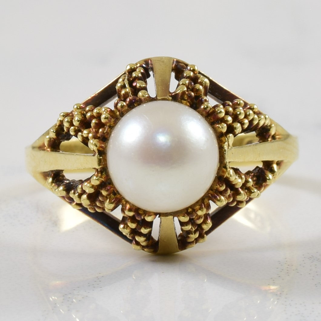 Beaded Rope Pearl Ring | 2.86ct | SZ 7.5 |