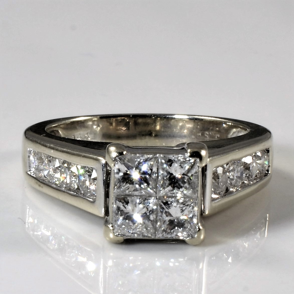 High Set Princess Quad Diamond Ring | 1.44ctw | SZ 5.5 |