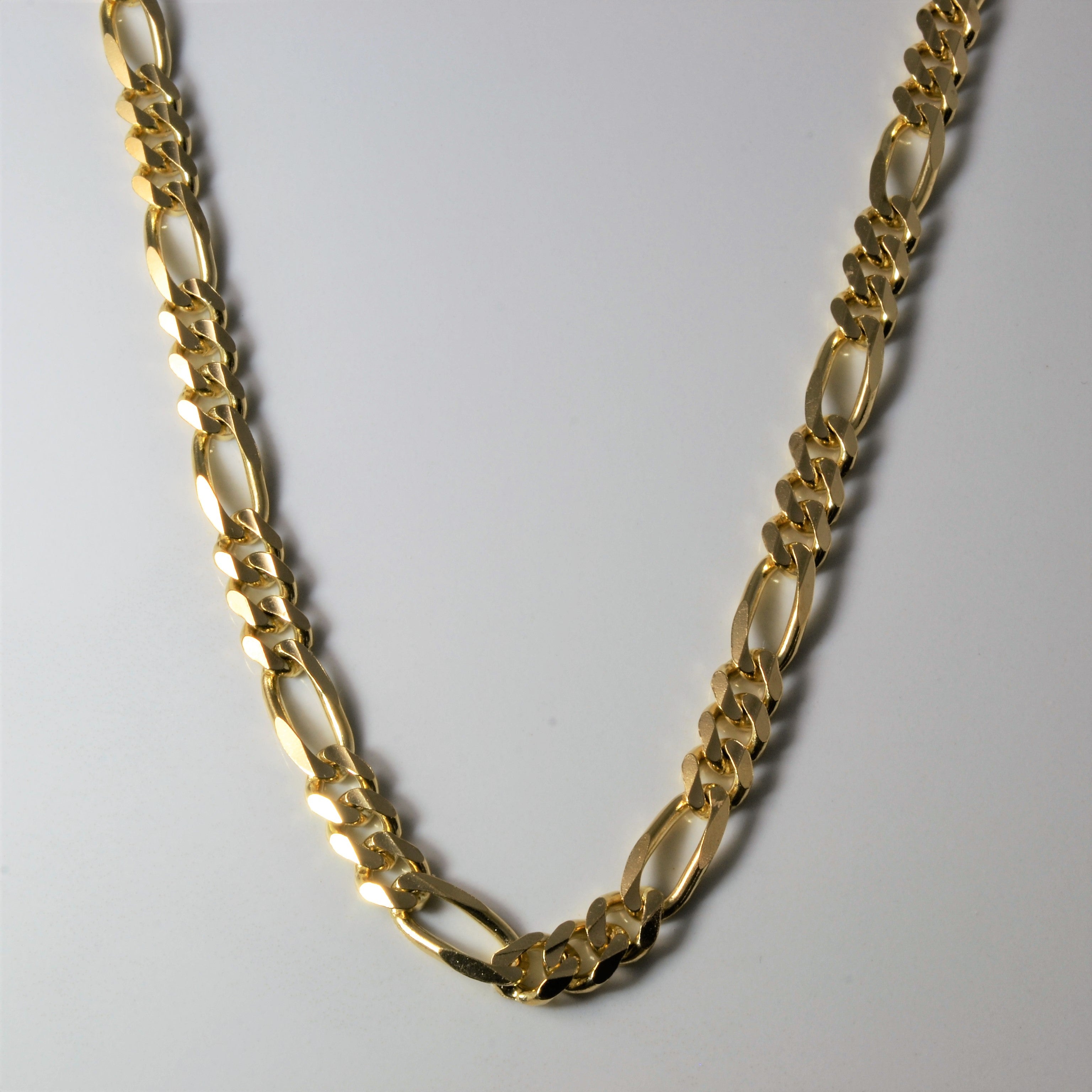Chaîne Figaro en or jaune 10 carats | 61 cm |