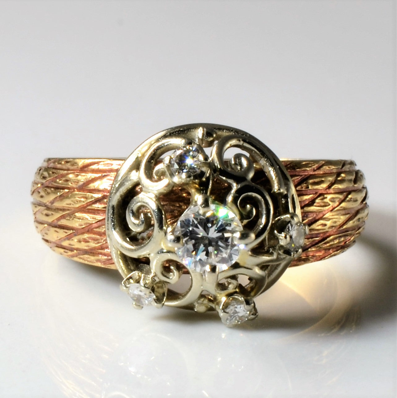 Filigree Spiral Diamond Ring | 0.33ctw | S 7 |