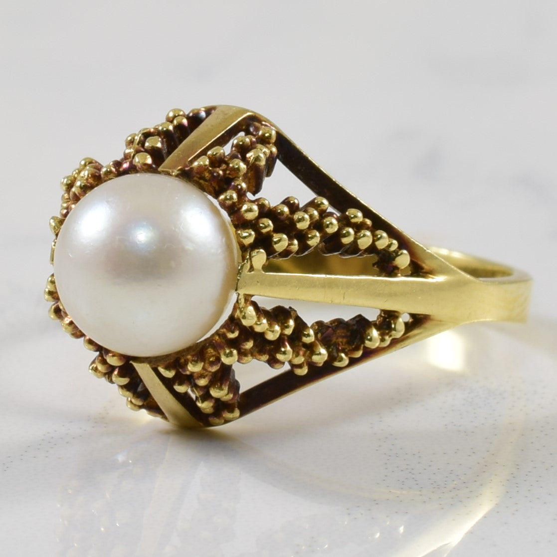 Beaded Rope Pearl Ring | 2.86ct | SZ 7.5 |