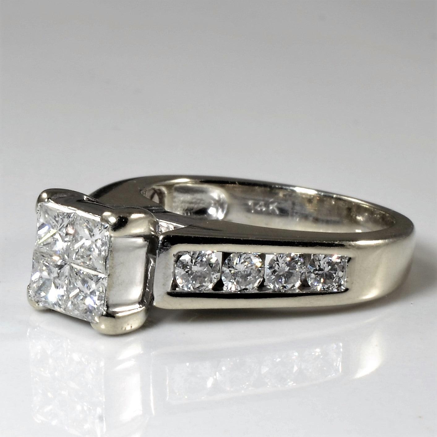 High Set Princess Quad Diamond Ring | 1.44ctw | SZ 5.5 |