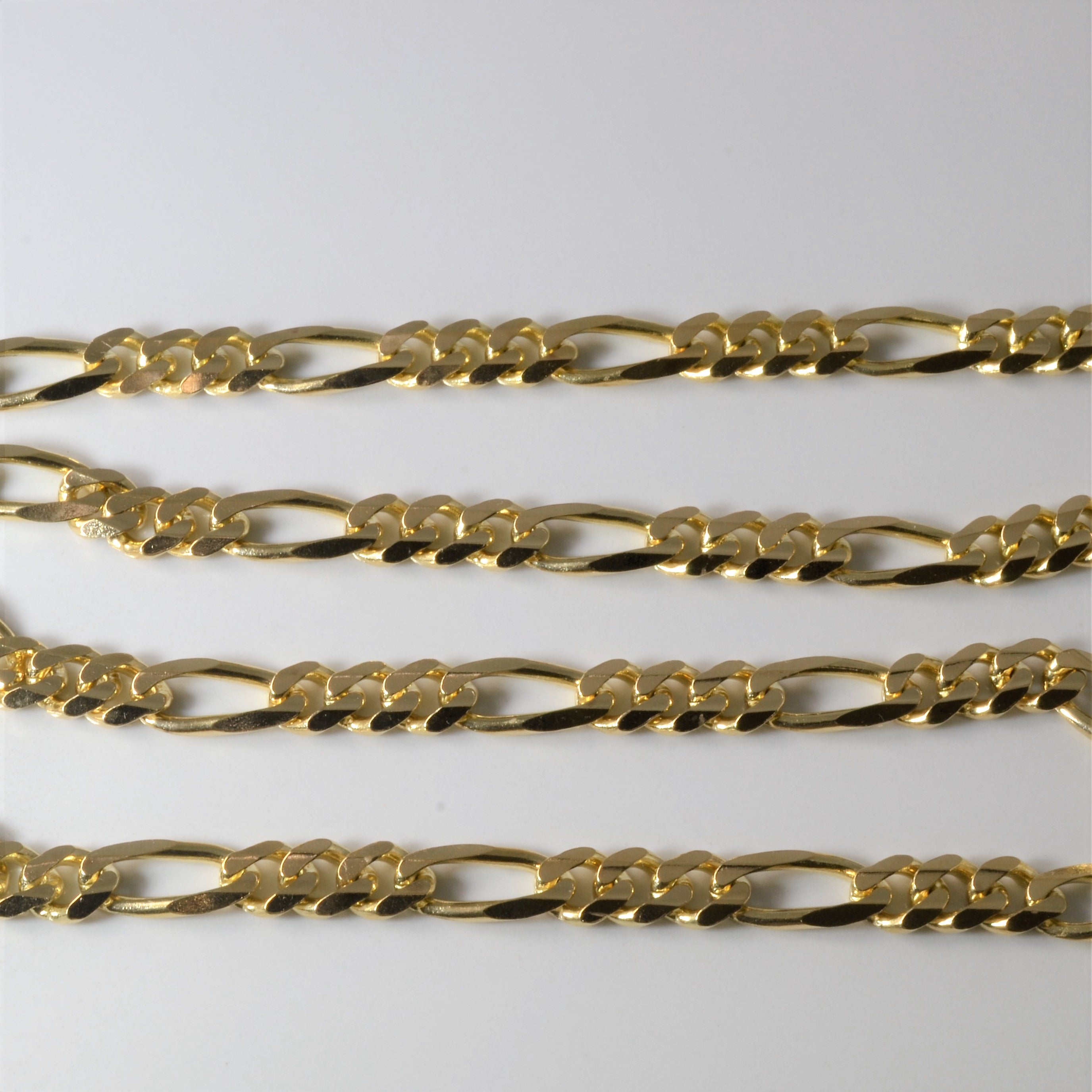 Chaîne Figaro en or jaune 10 carats | 61 cm |