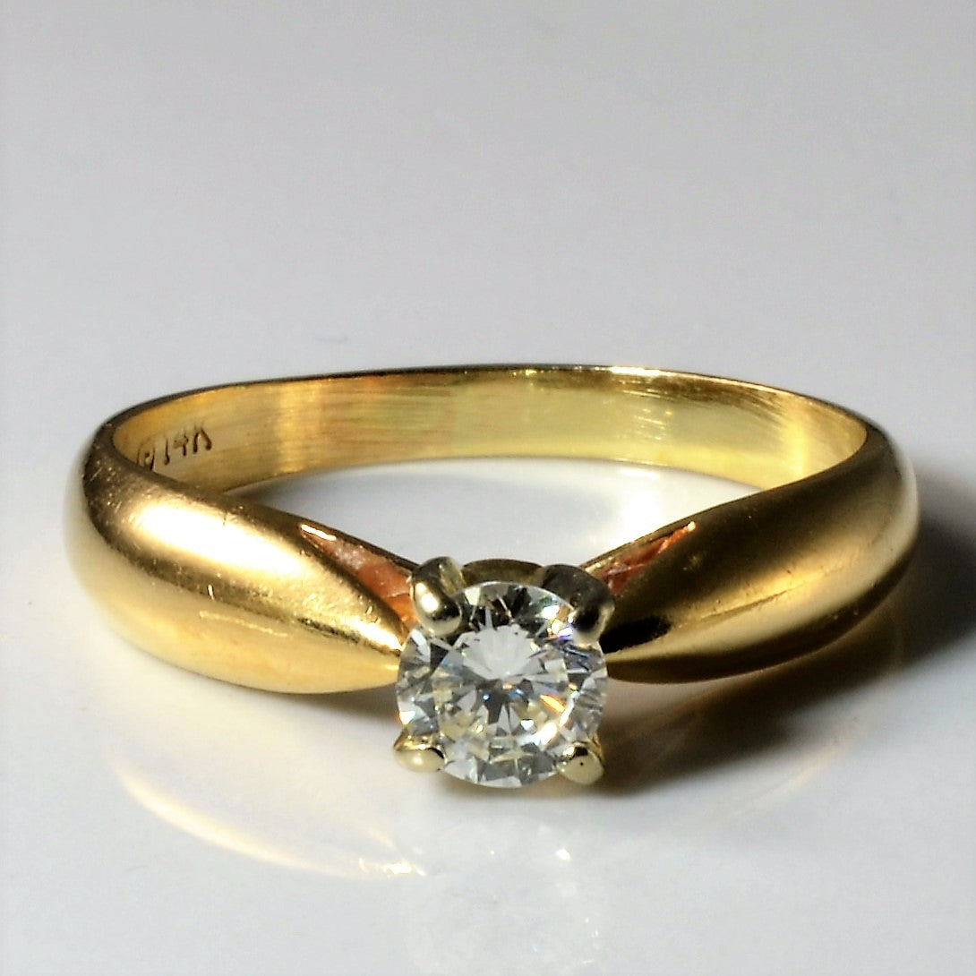 Solitaire Diamond Engagement Ring | 0.30ct | SZ 6.5 |