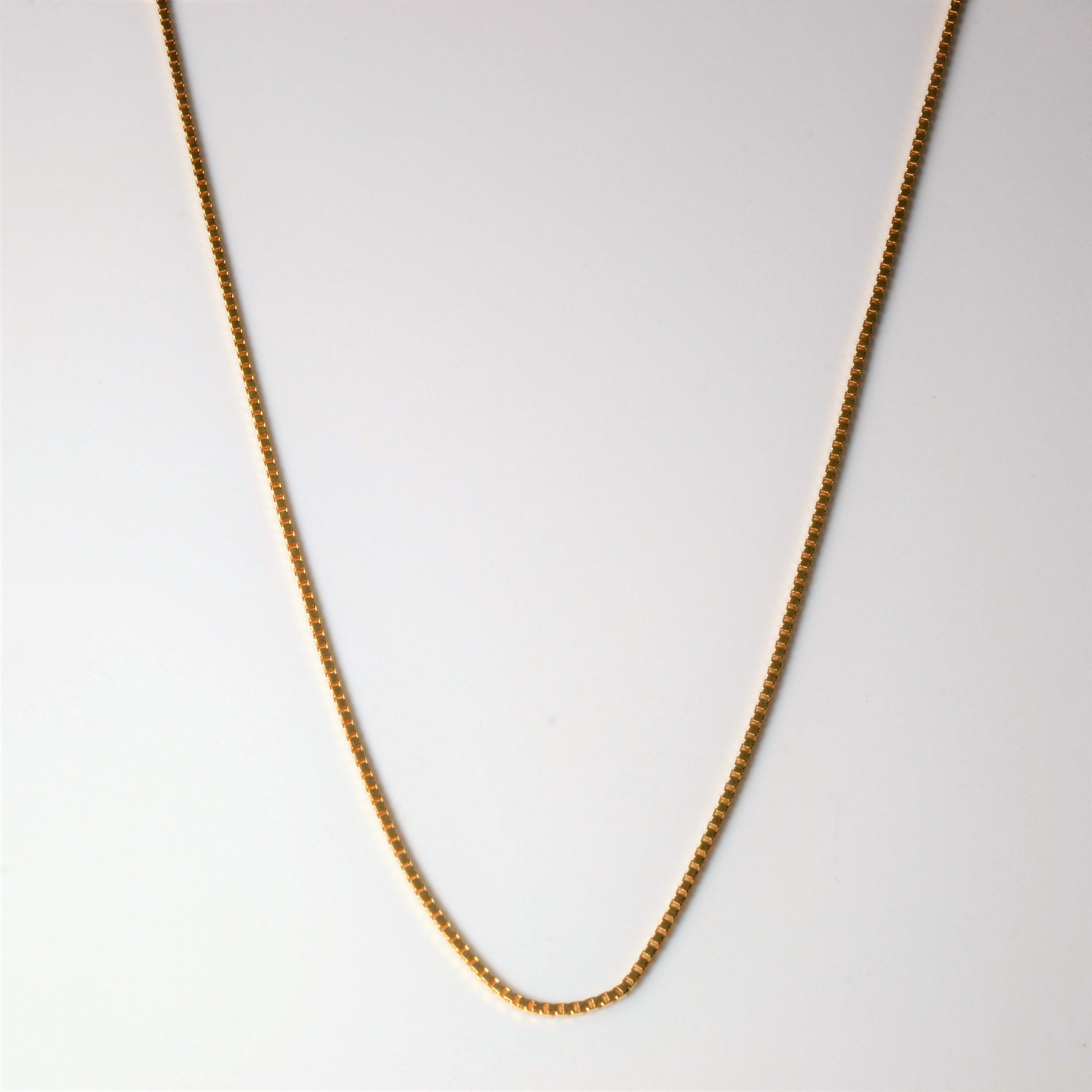 10k Yellow Gold Box Chain | 16"|