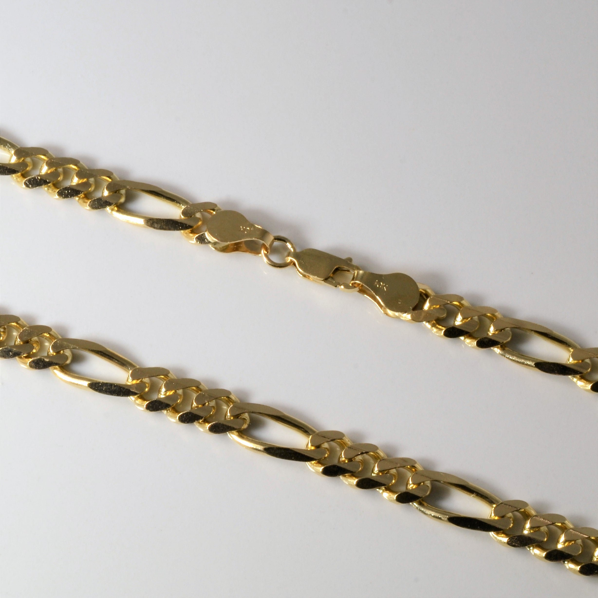 Chaîne Figaro en or jaune 10 carats | 61 cm |