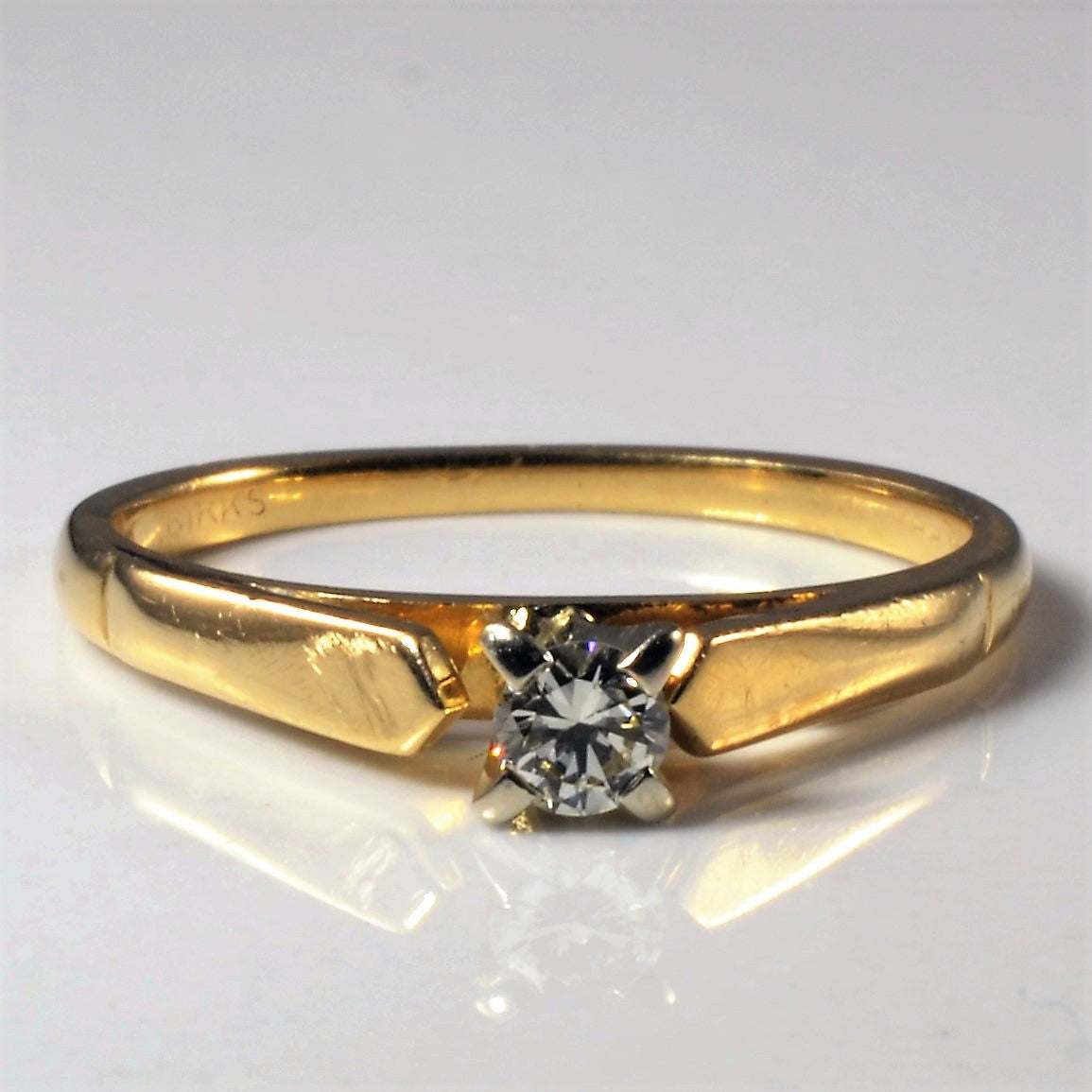 Birks' Tapered Solitaire Diamond Ring | 0.15ct | SZ 6.5 |