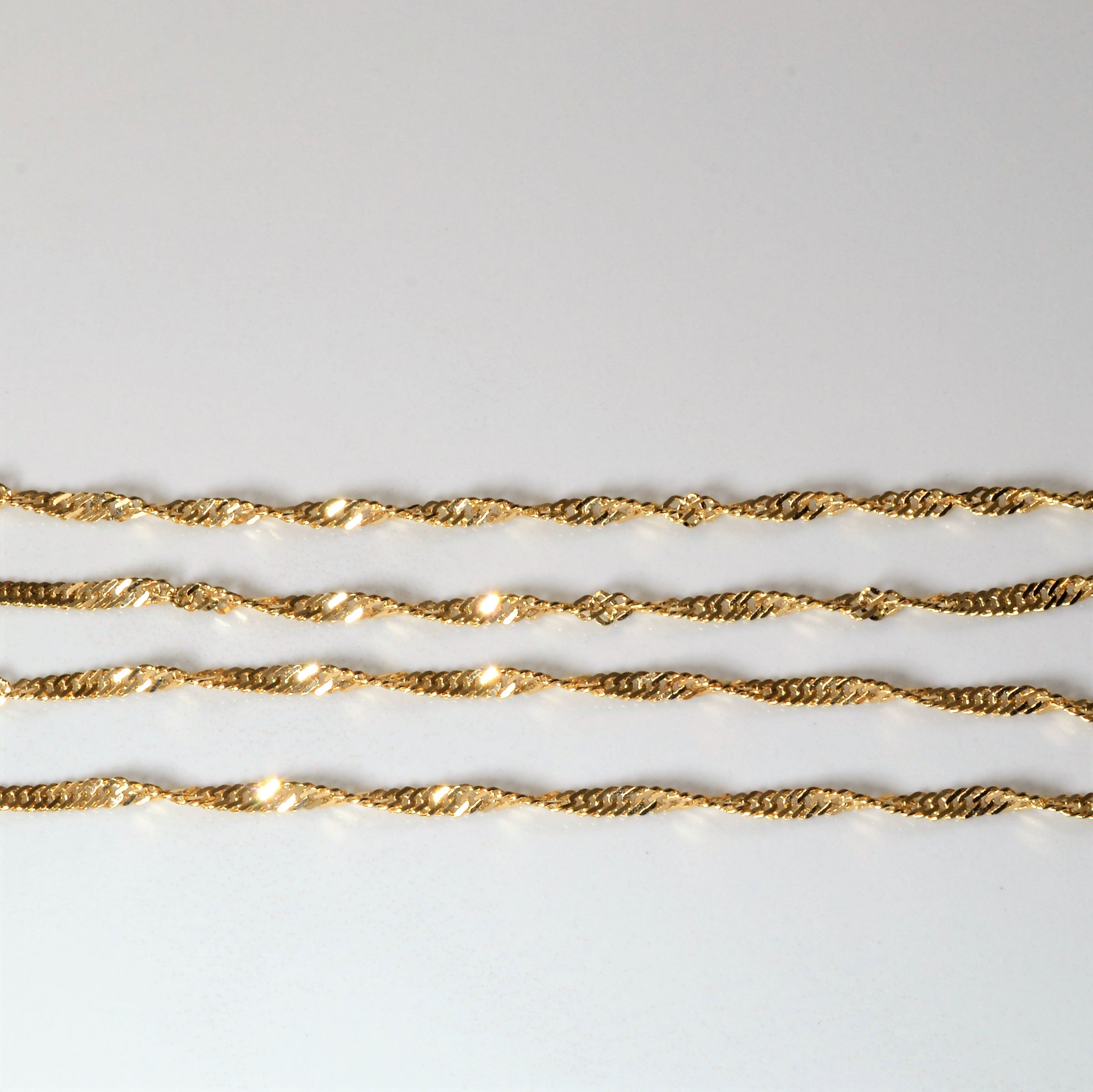 10k Yellow Gold Singapore Chain | 24"|