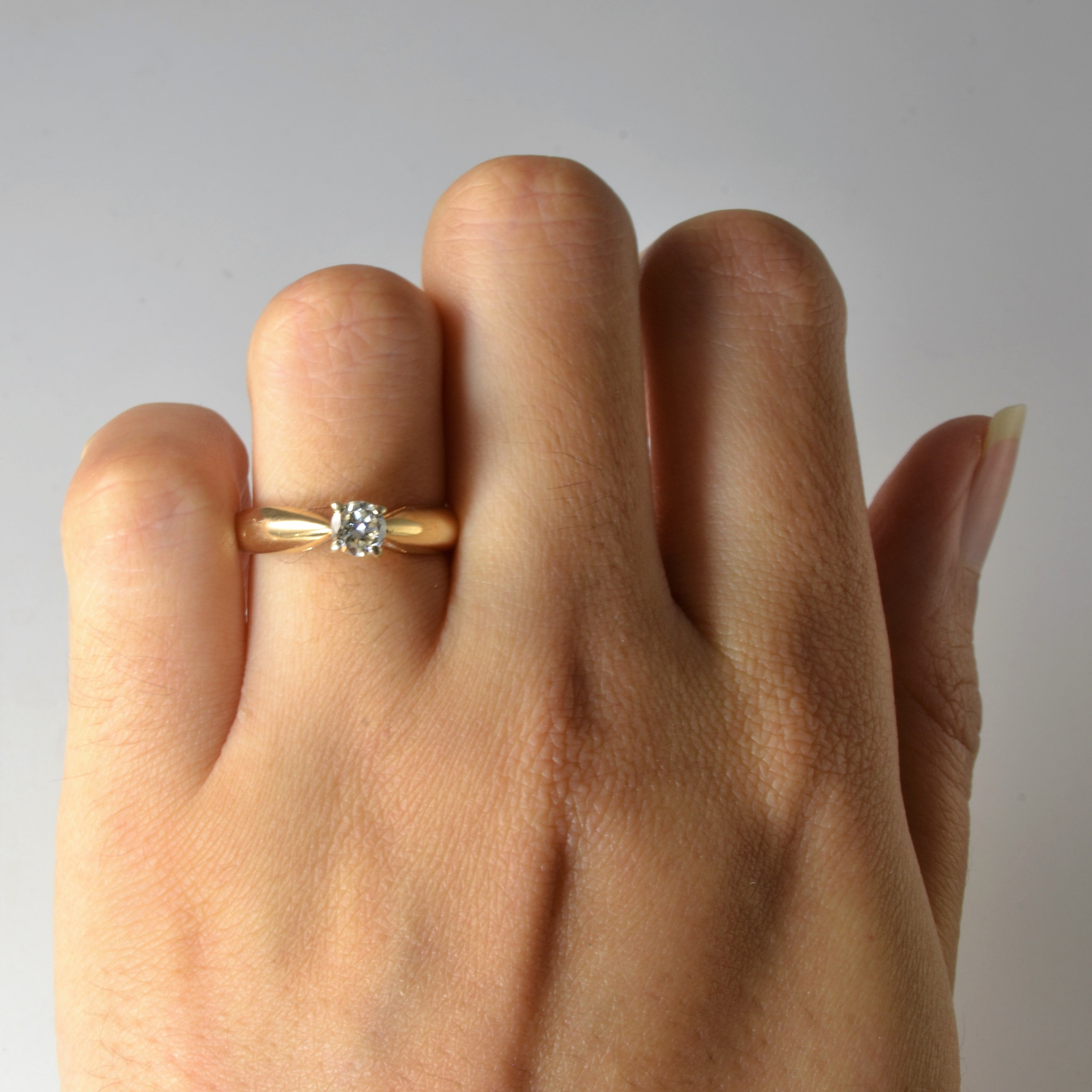 Bague de fiançailles solitaire en diamant | 0,30 ct | Taille 6,5 |