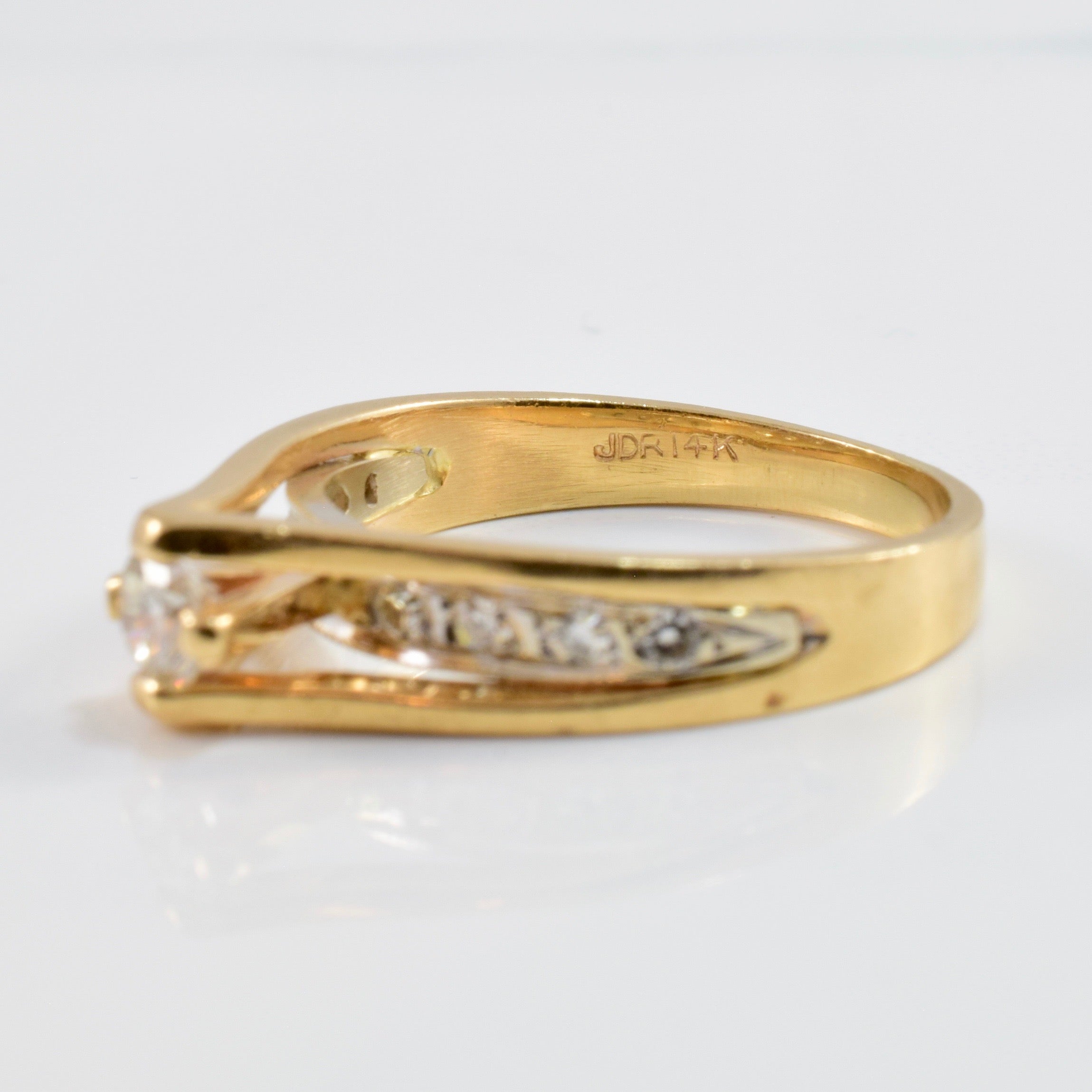 High Set Diamond Engagement Ring | 0.37 ctw SZ 6.25 |