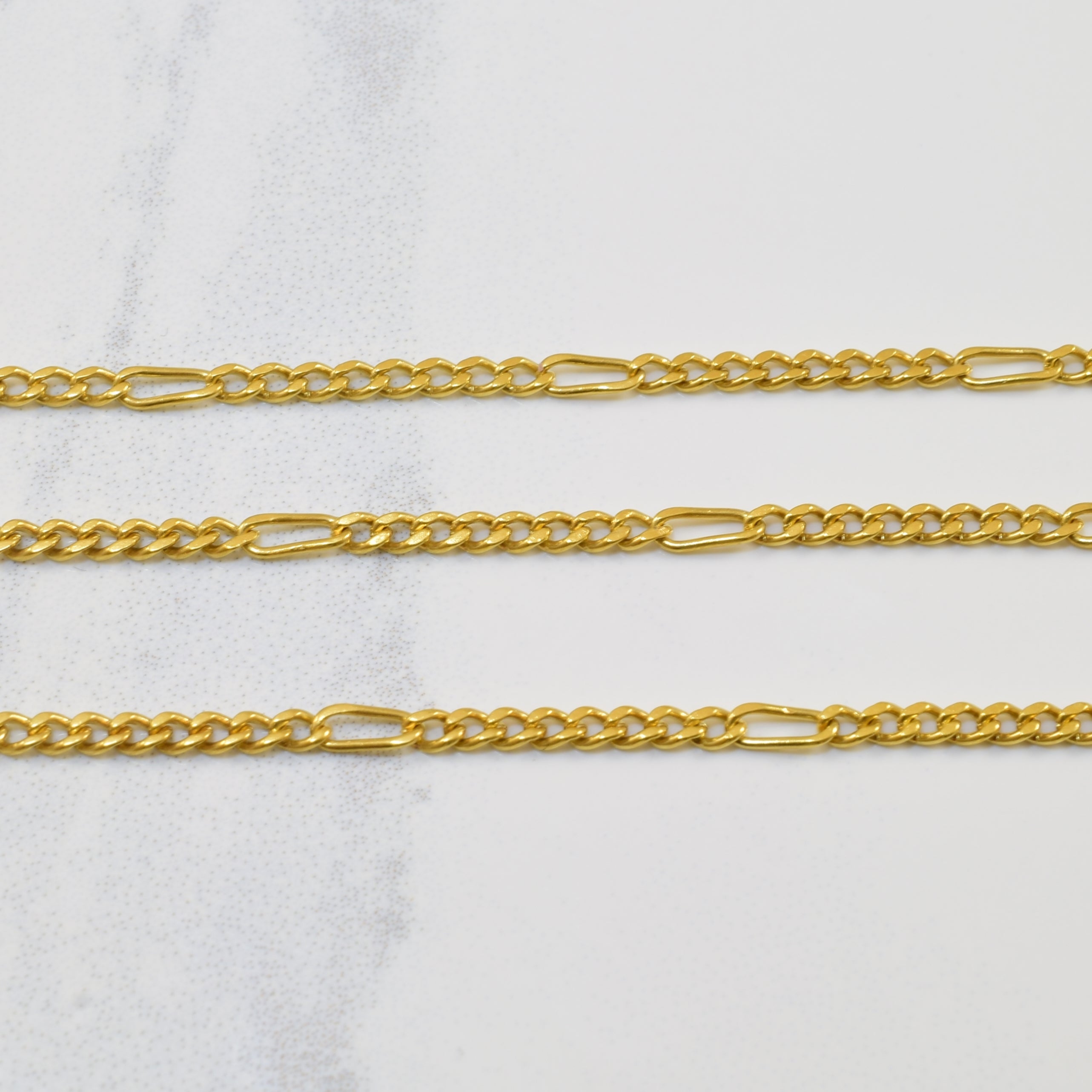 18k Yellow Gold Figaro Chain | 24" |
