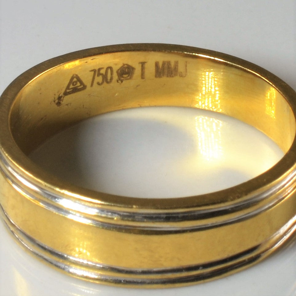 Two Tone Gold Wedding Band | SZ 9 |