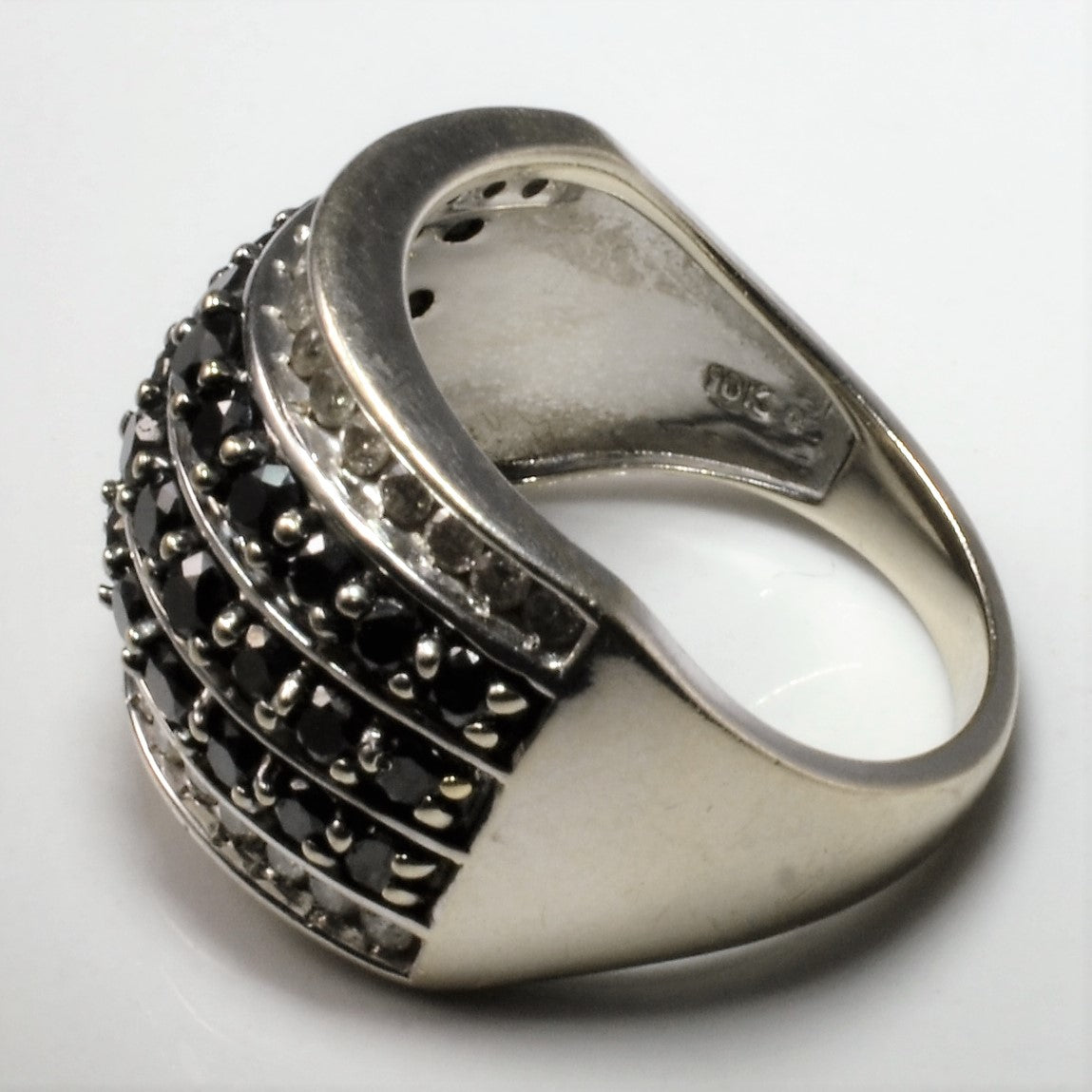 Multi Channel Black & White Diamond Band | 2.25ctw | SZ 7.25 |