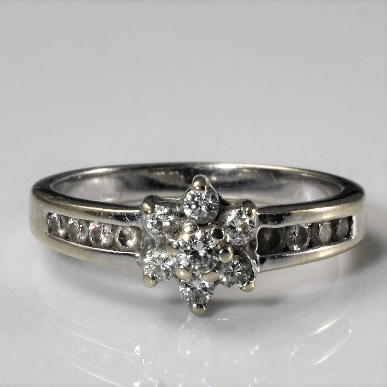 Floral Diamond Cluster Ring | 0.44ctw | SZ 8.25 |