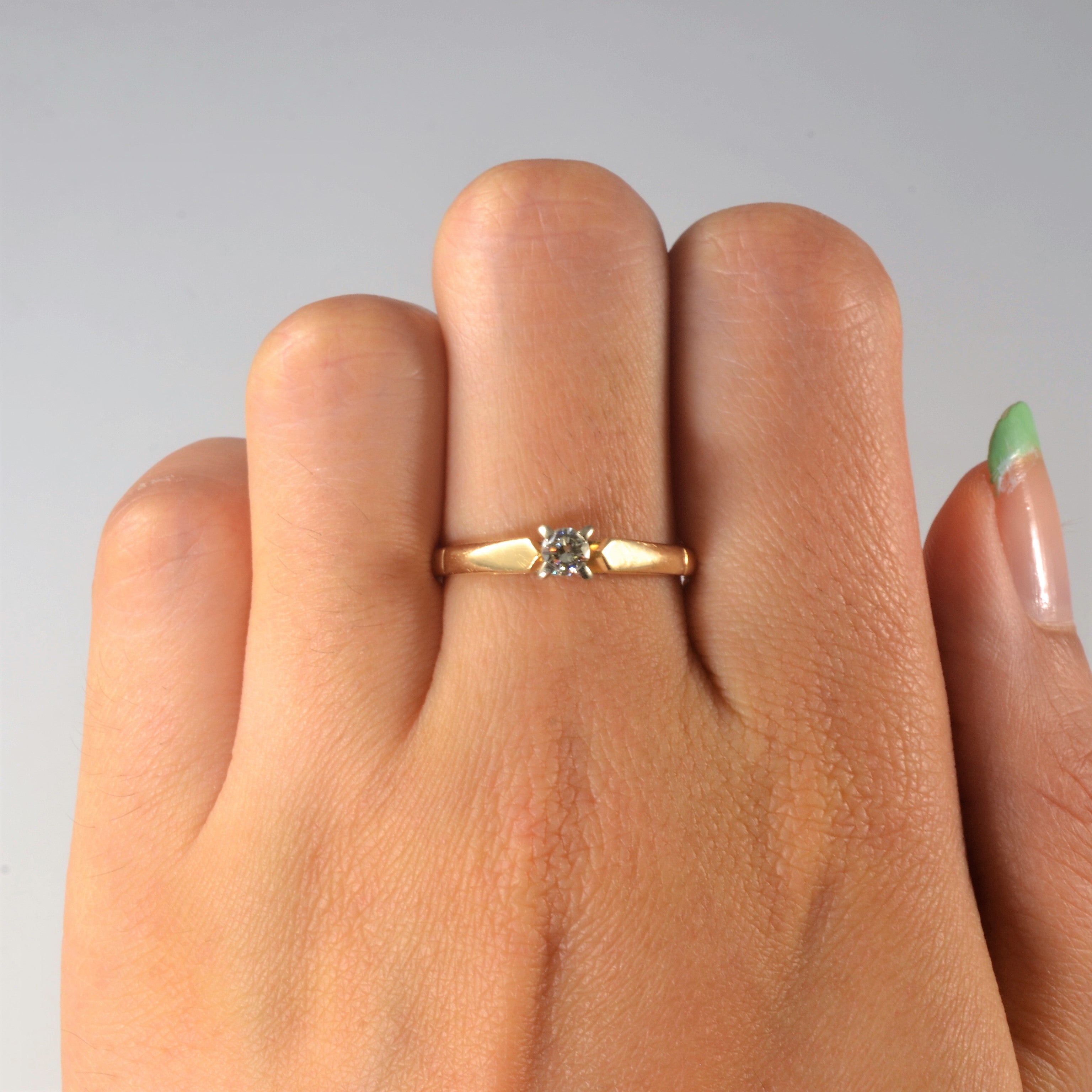 Birks' Tapered Solitaire Diamond Ring | 0.15ct | SZ 6.5 |