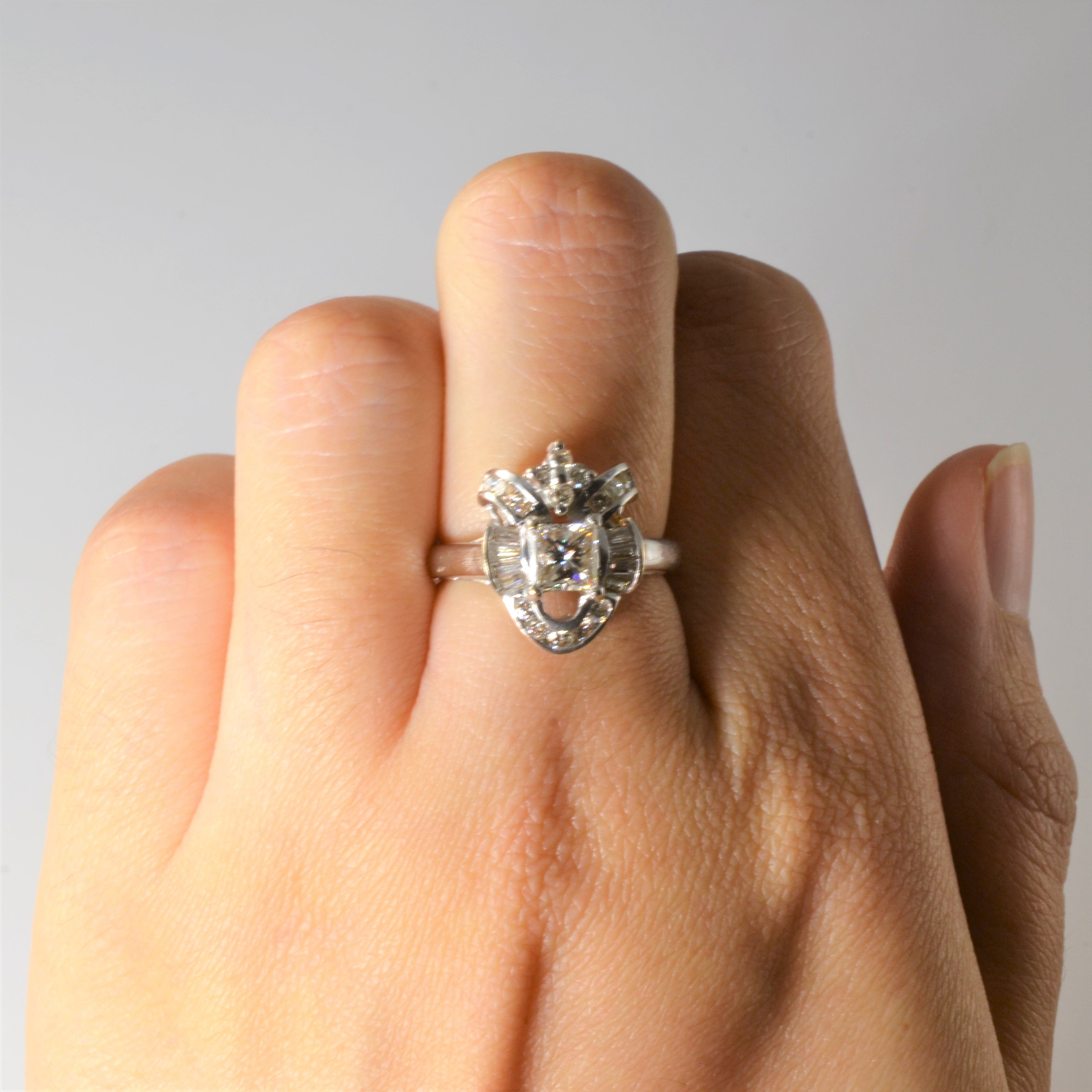 Mixed Cut Diamond Engagement Ring | 0.84ctw | SZ 6 |