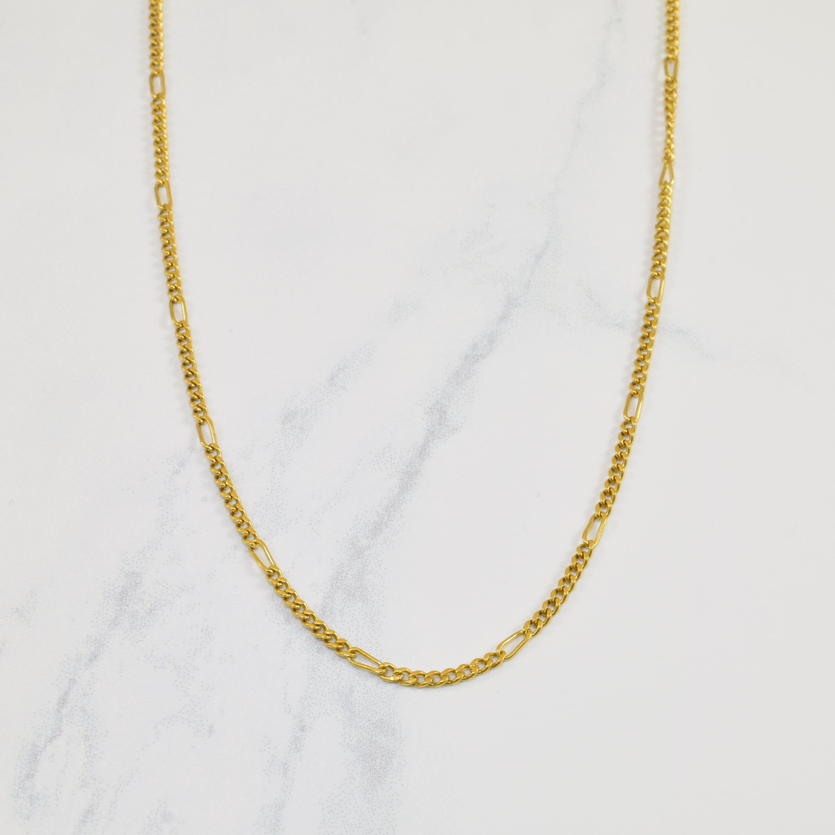 18k Yellow Gold Figaro Chain | 24" |