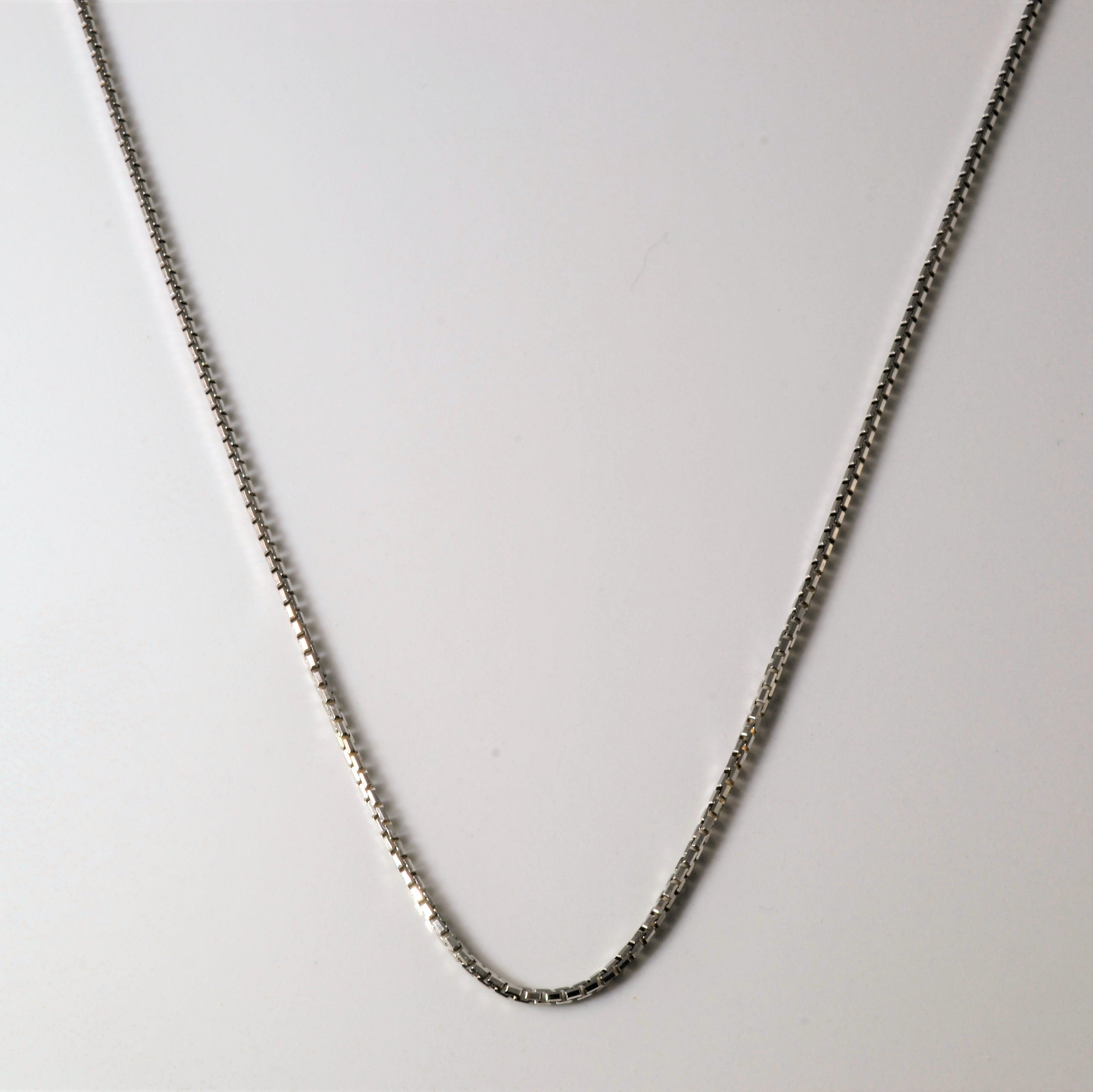14k White Gold Box Chain | 16" |