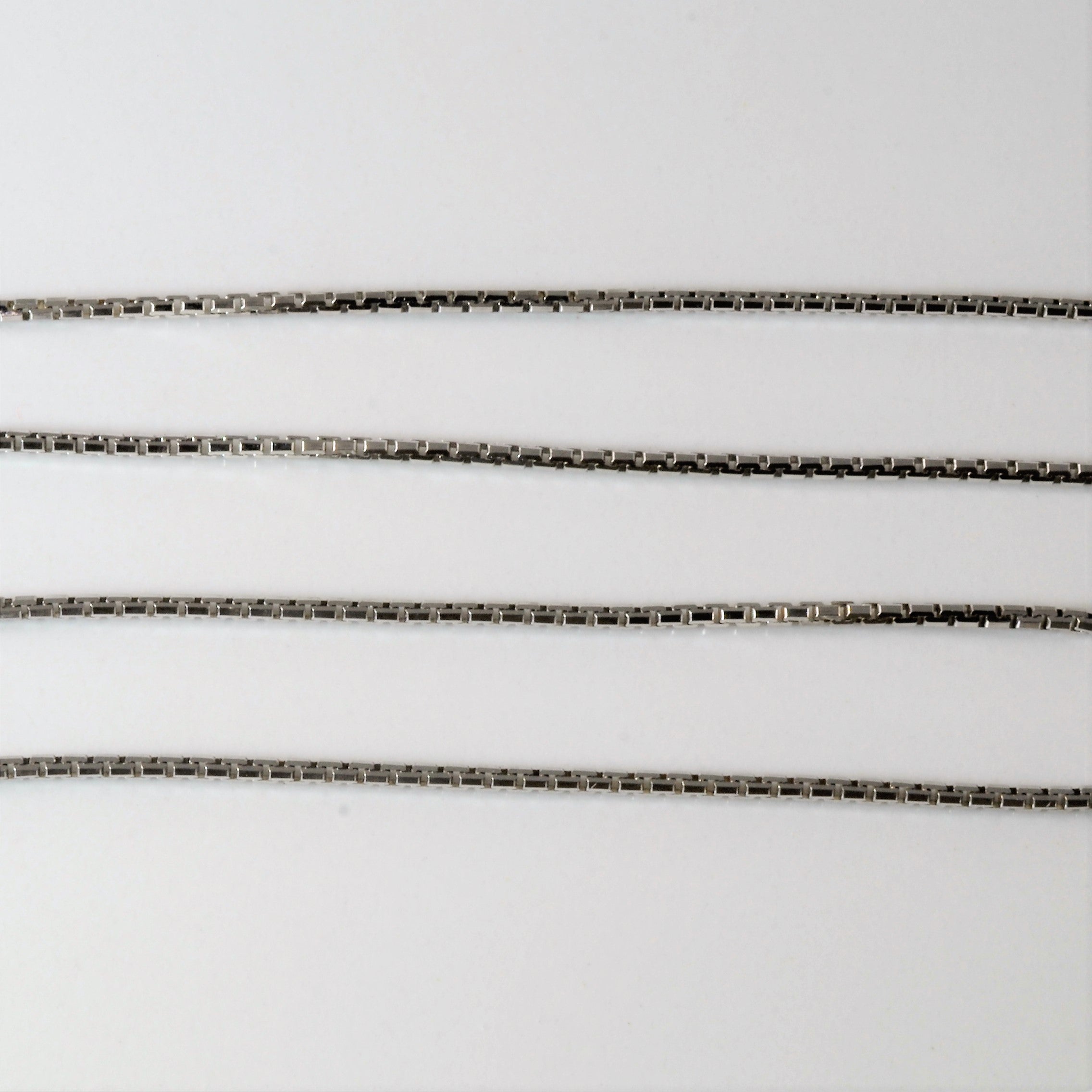 14k White Gold Box Chain | 16" |