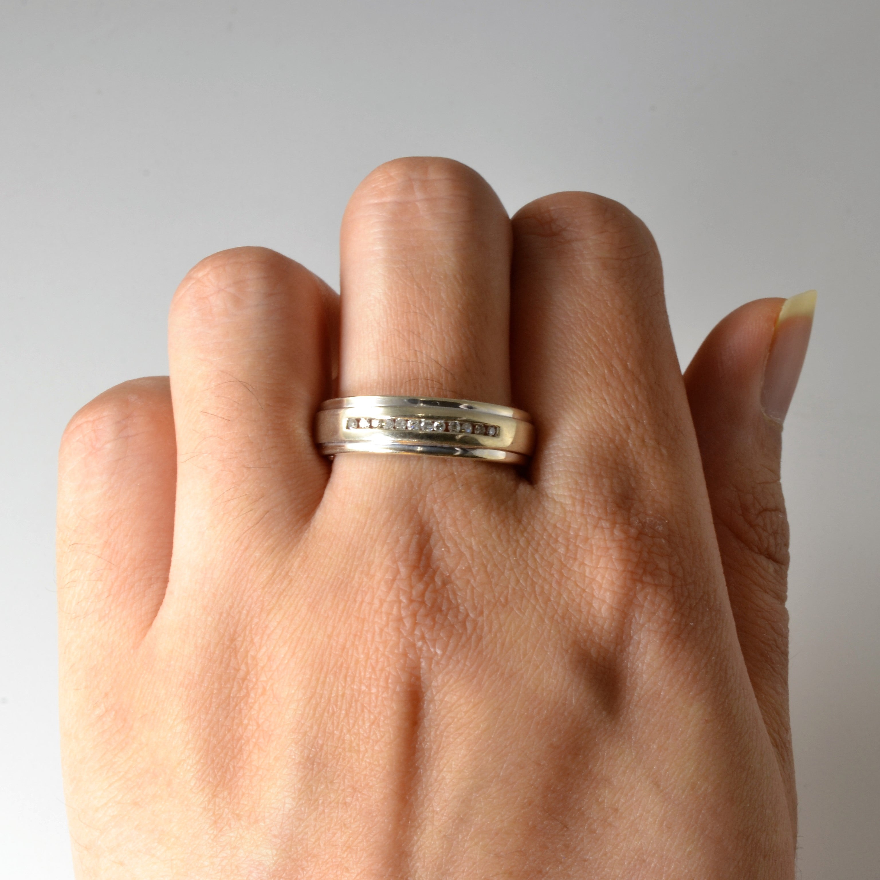 Channel Set Diamond Band | 0.10ctw | SZ 10 |