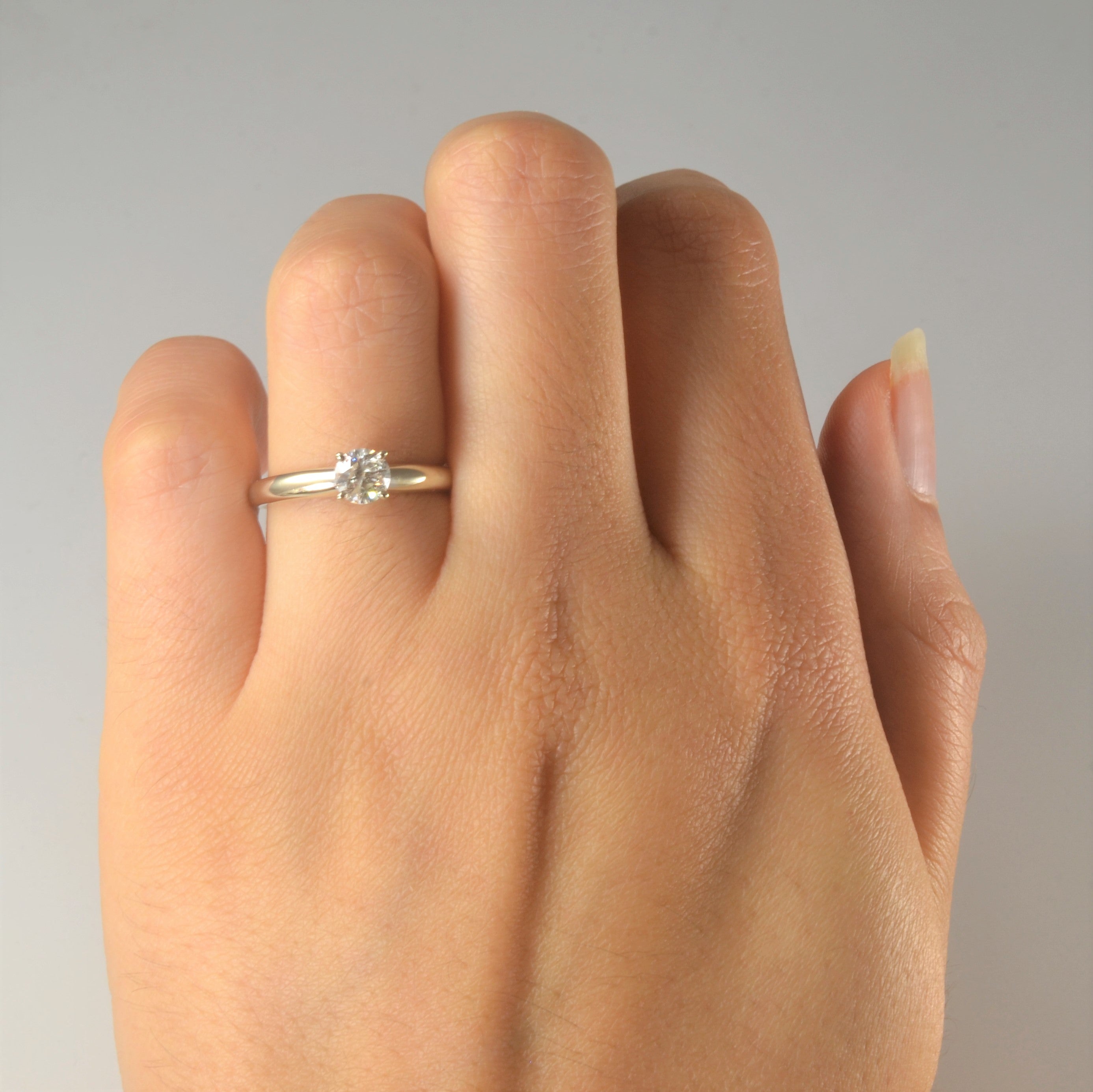 White Gold Solitaire Diamond Ring | 0.43ct | SZ 5.25 |