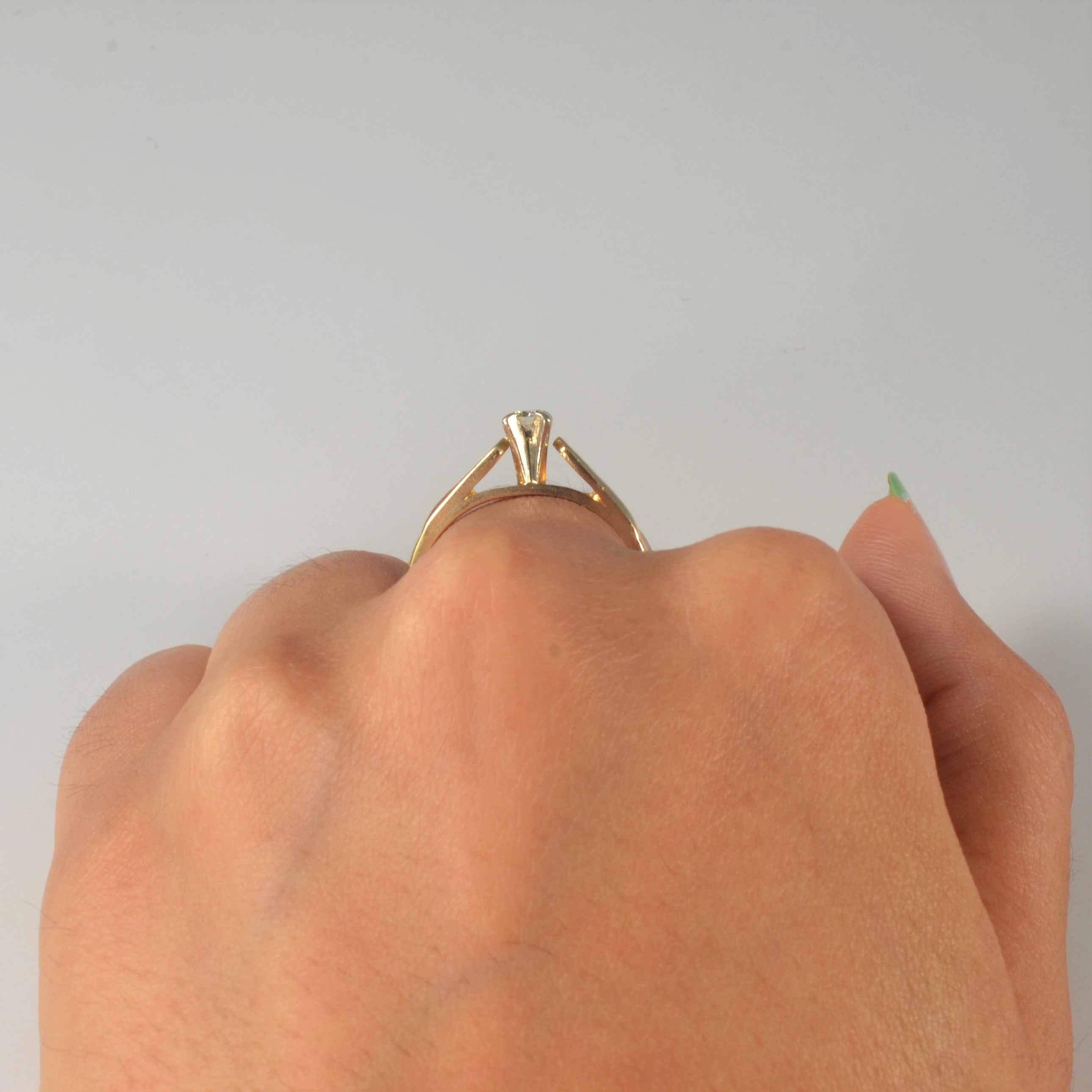 Birks' Tapered Solitaire Diamond Ring | 0.15ct | SZ 6.5 |