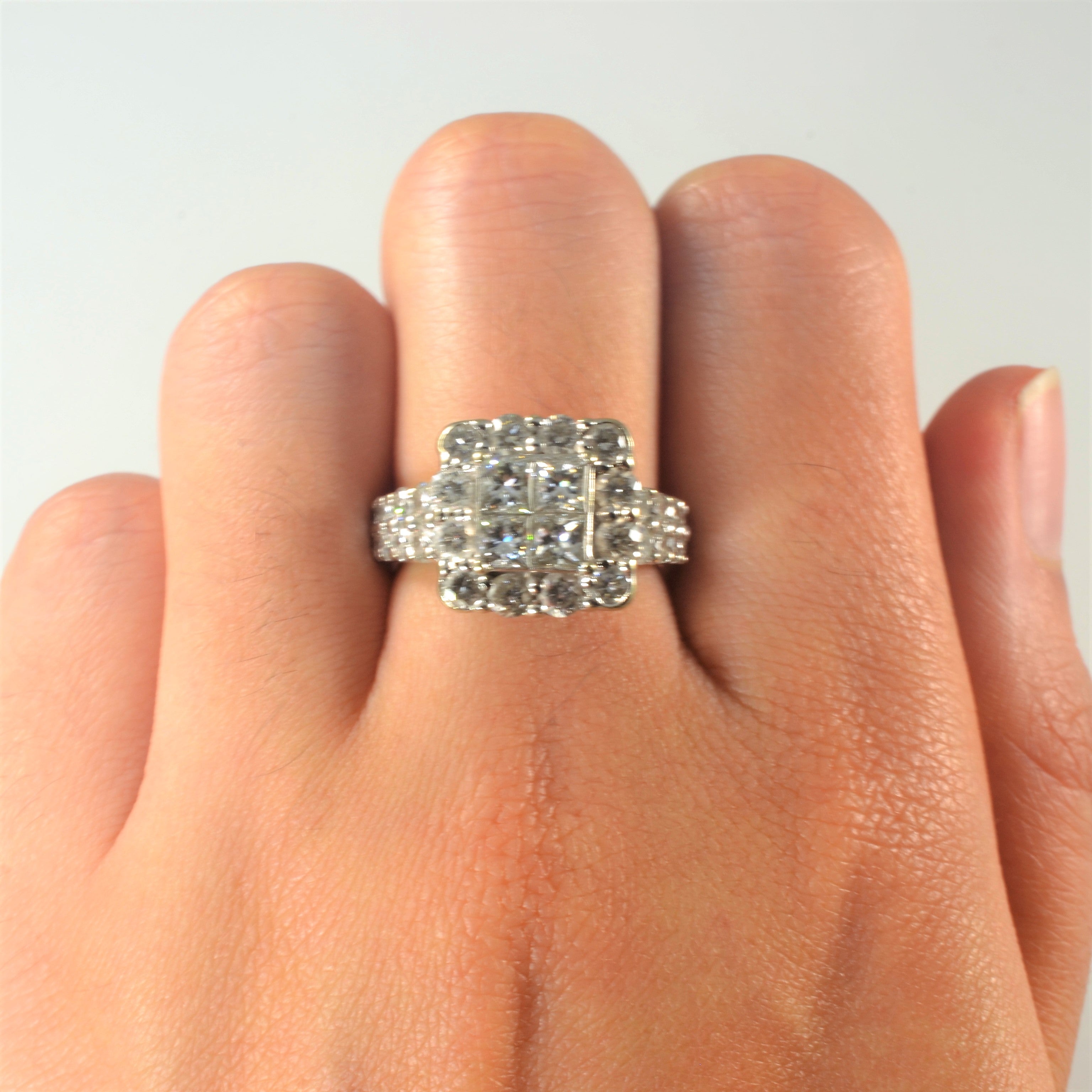 Cluster Quad Set Diamond Ring | 2.64ctw | SZ 6 |
