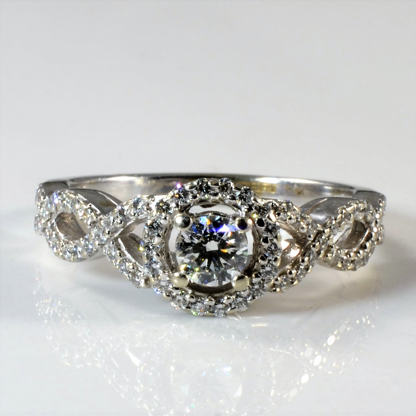 Braided Pave Diamond Ring | 0.57ctw | SZ 7 |