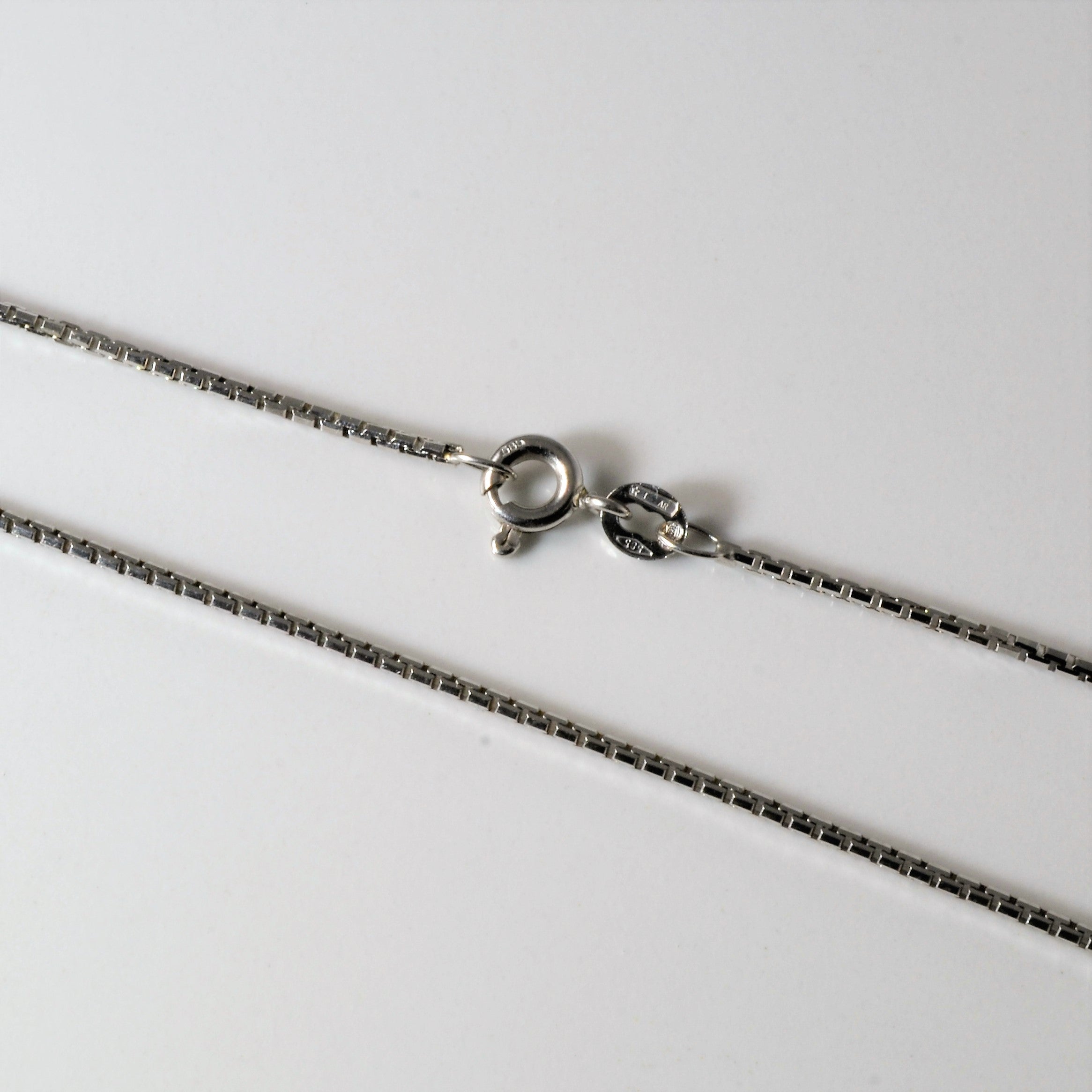 14k White Gold Box Chain | 16" |