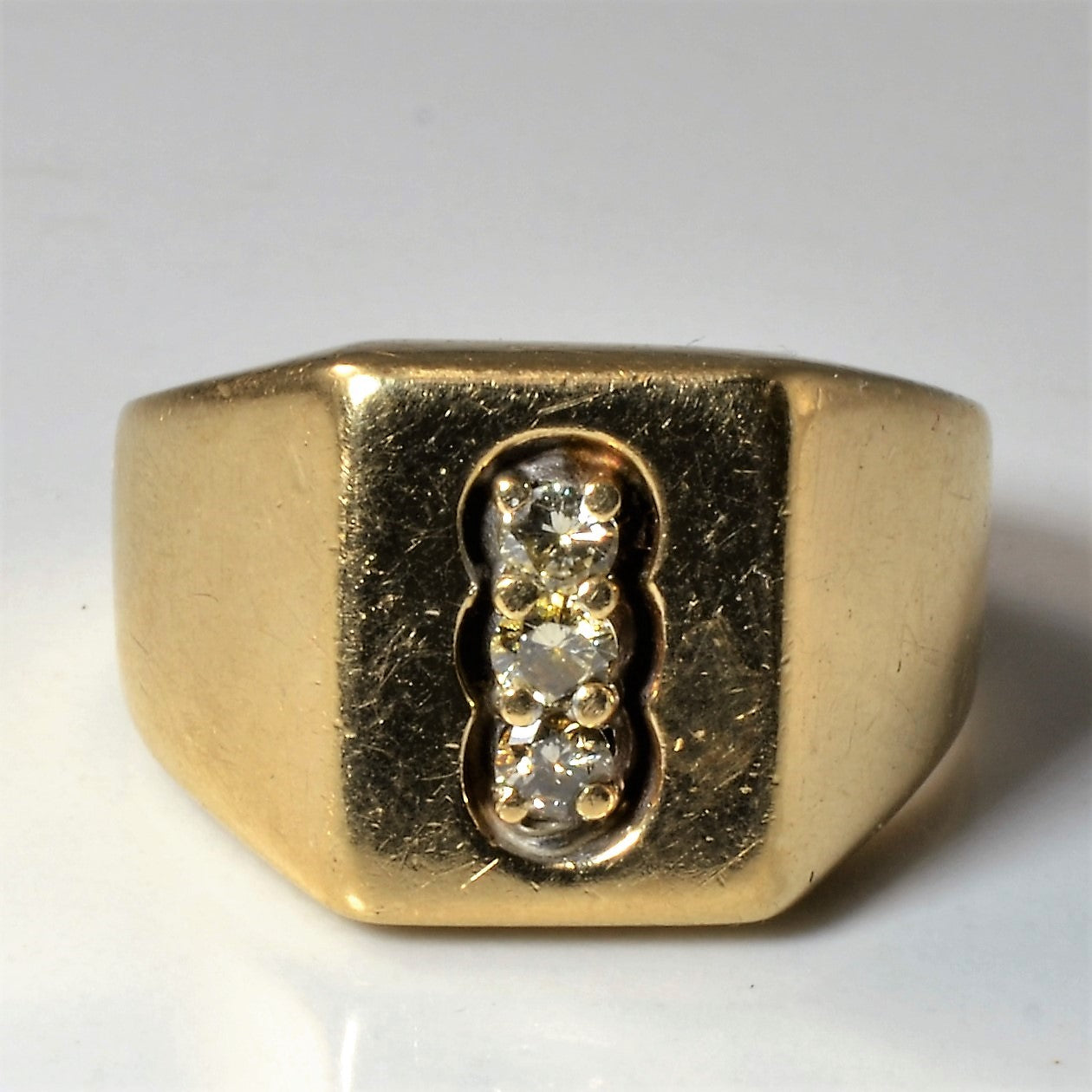 Vertical Three Stone Diamond Ring | 0.24ctw | SZ 8.75 |