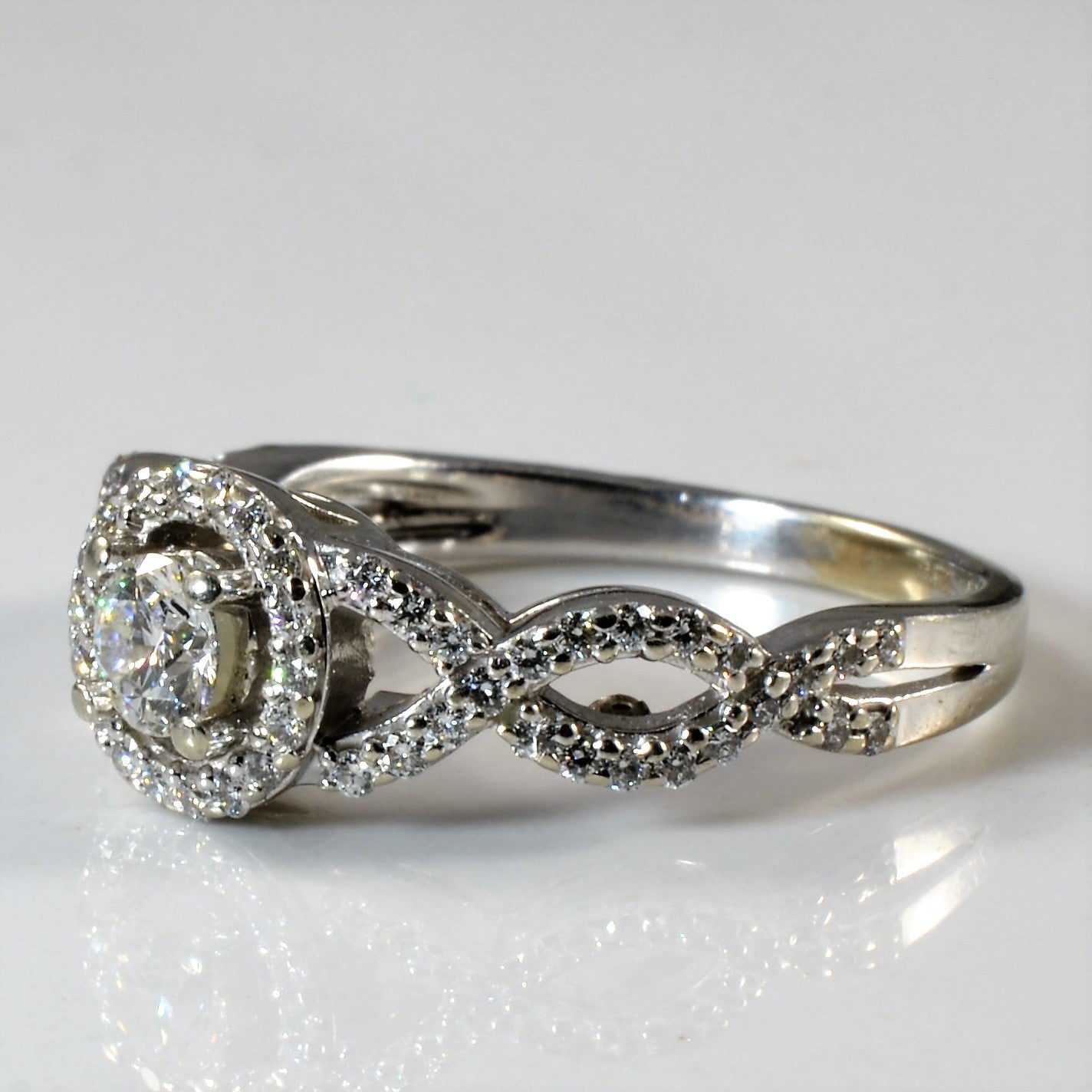 Braided Pave Diamond Ring | 0.57ctw | SZ 7 |
